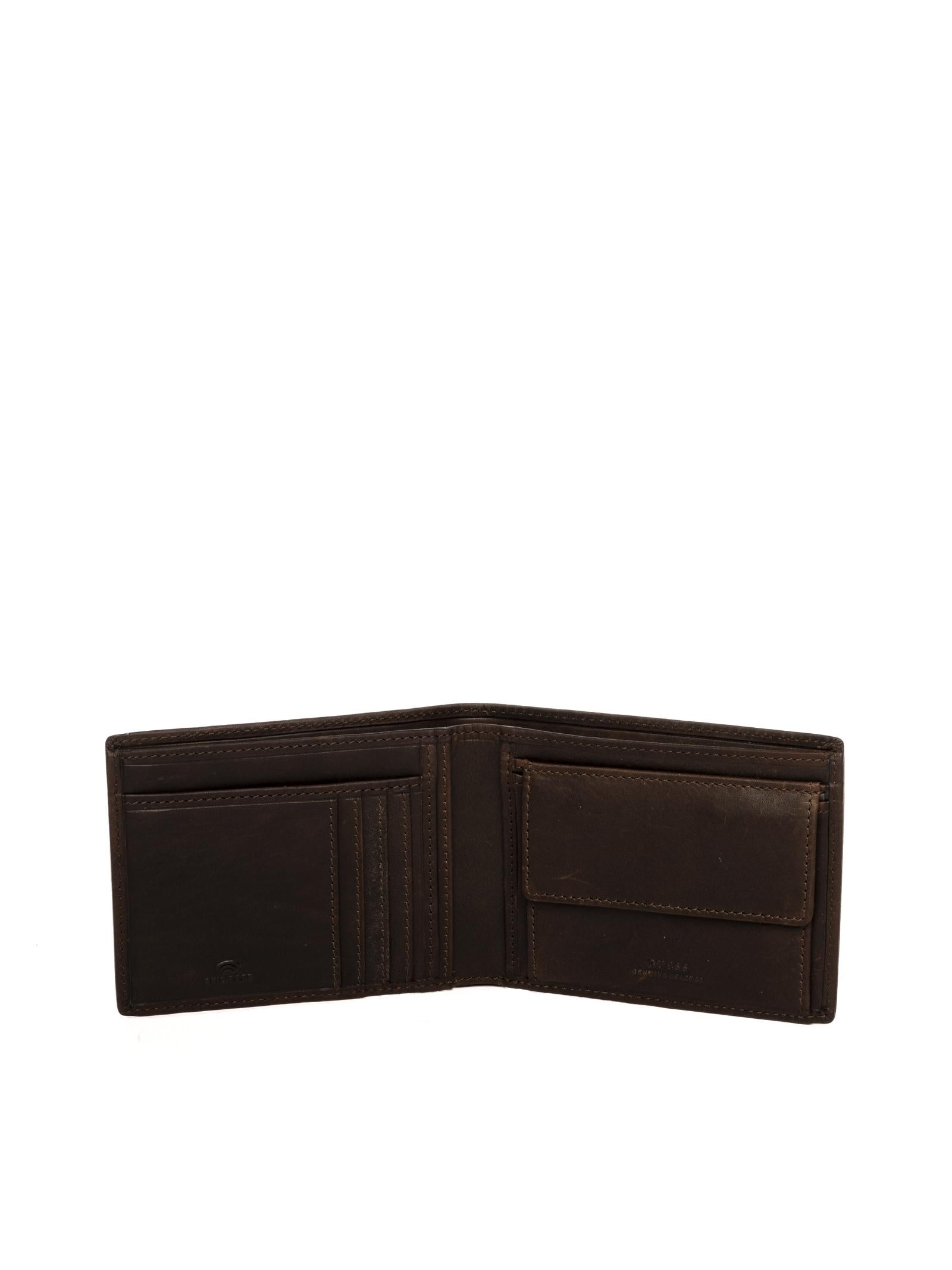 GUESS portafoglio roma marrone scuro SMROVL LEA20 ROMA BLLFLD-DKB 
