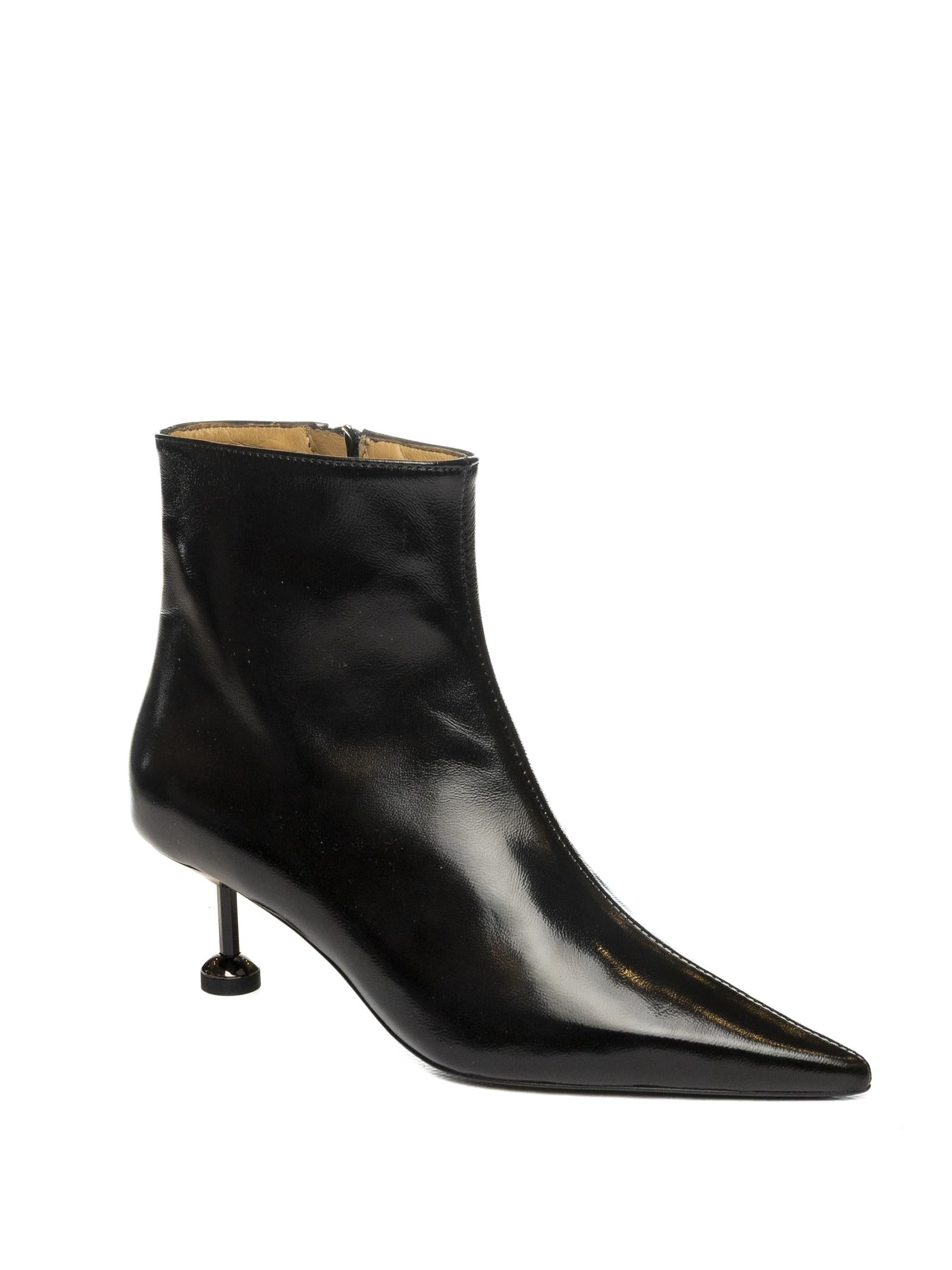 WO MILANO Tronchetto pelle nero 702 PITTI-NERO 