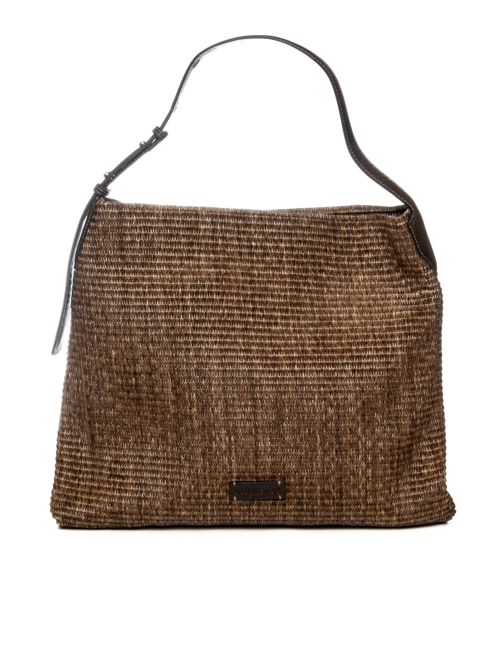 DI LORENZO borsa a spalla elisa testa di moro ELISA RAFFIA-T.MORO 