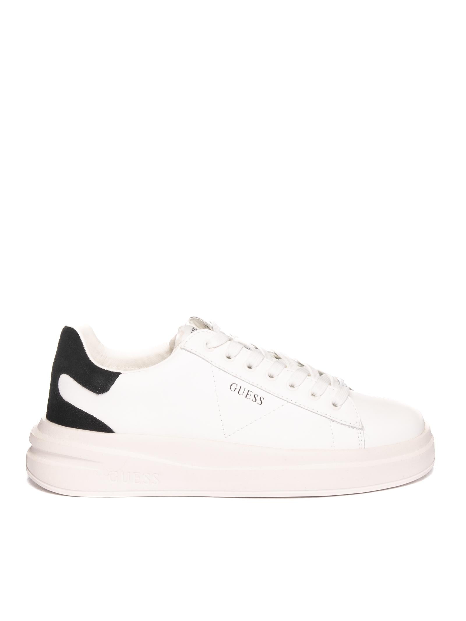 GUESS Sneaker elbina bianco/nero FLJELB LEA12 ELBINA-WHBLK 