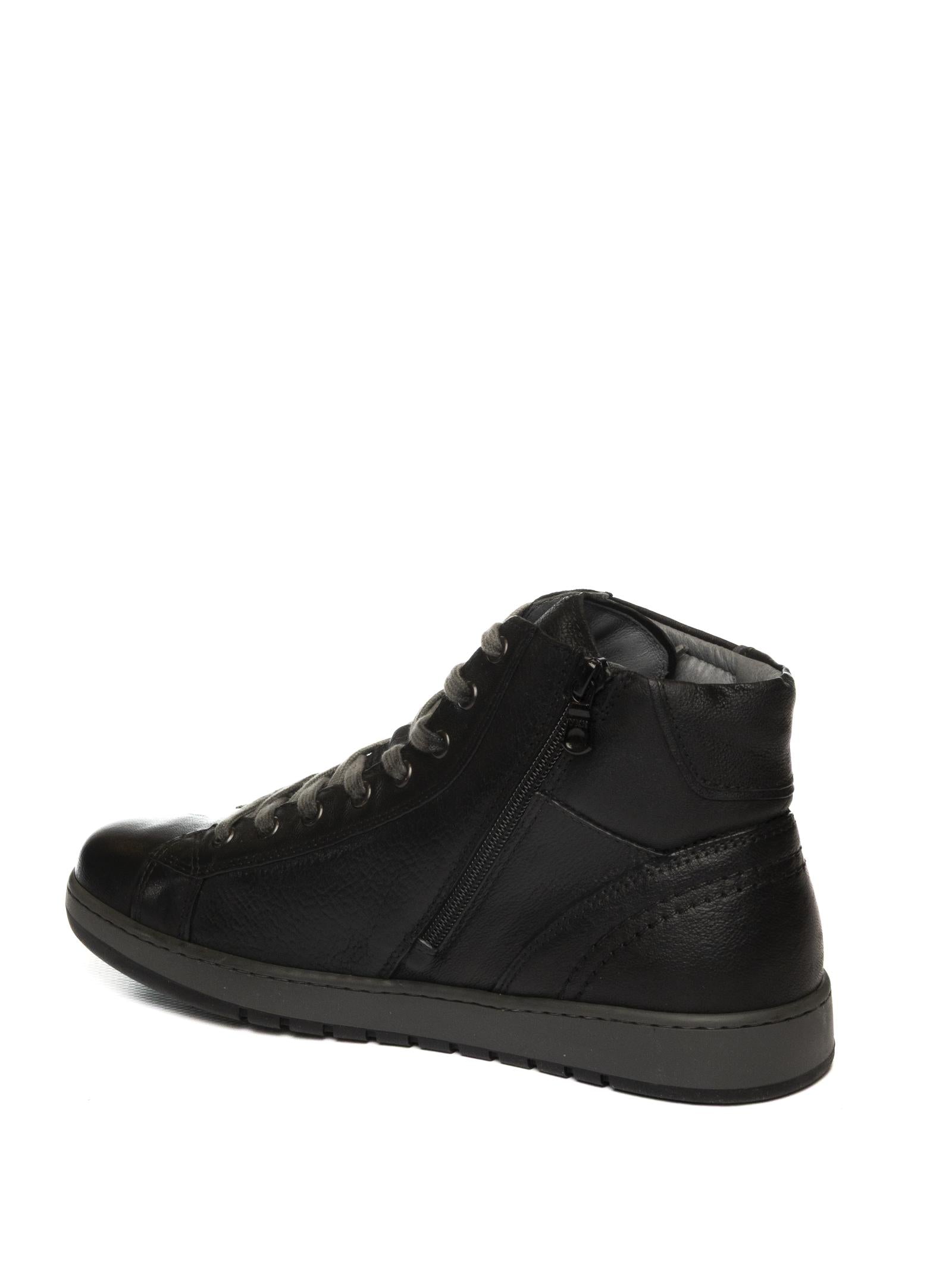 NERO GIARDINI Sneakers mid pelle nero 500940 OSAKA-NERO 