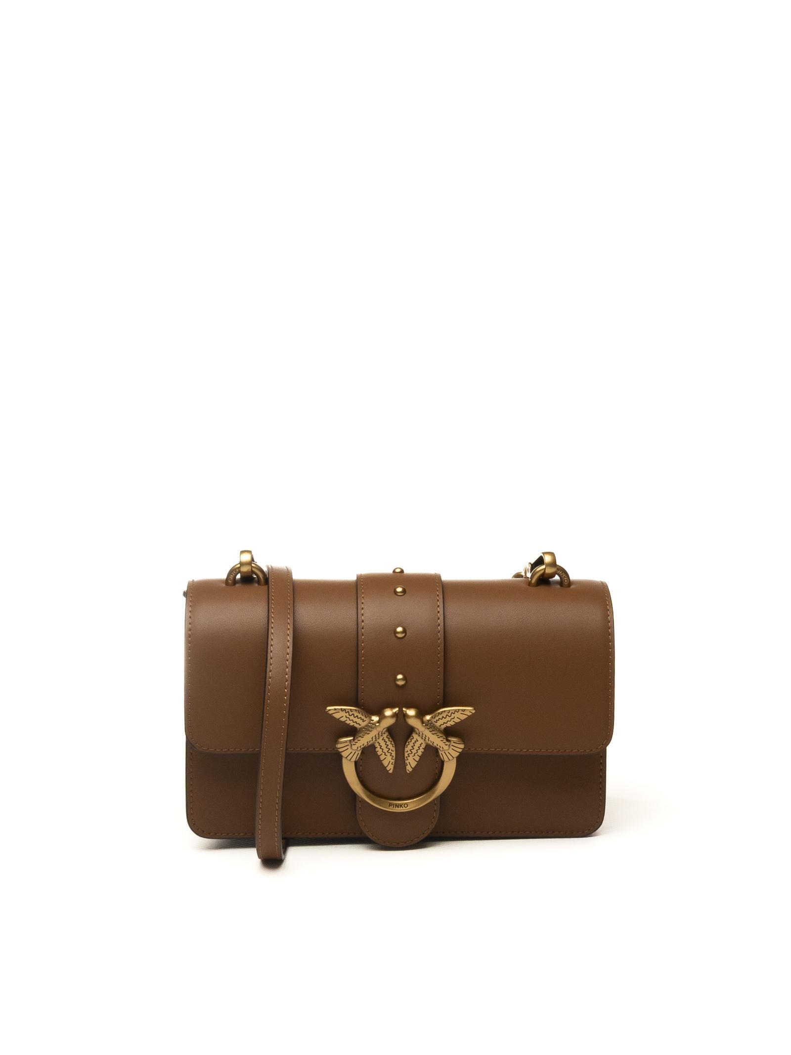 PINKO borsa a spalla love one mini marrone/oro 105856-AOF1 LOVE ONE MINI-L17Q 