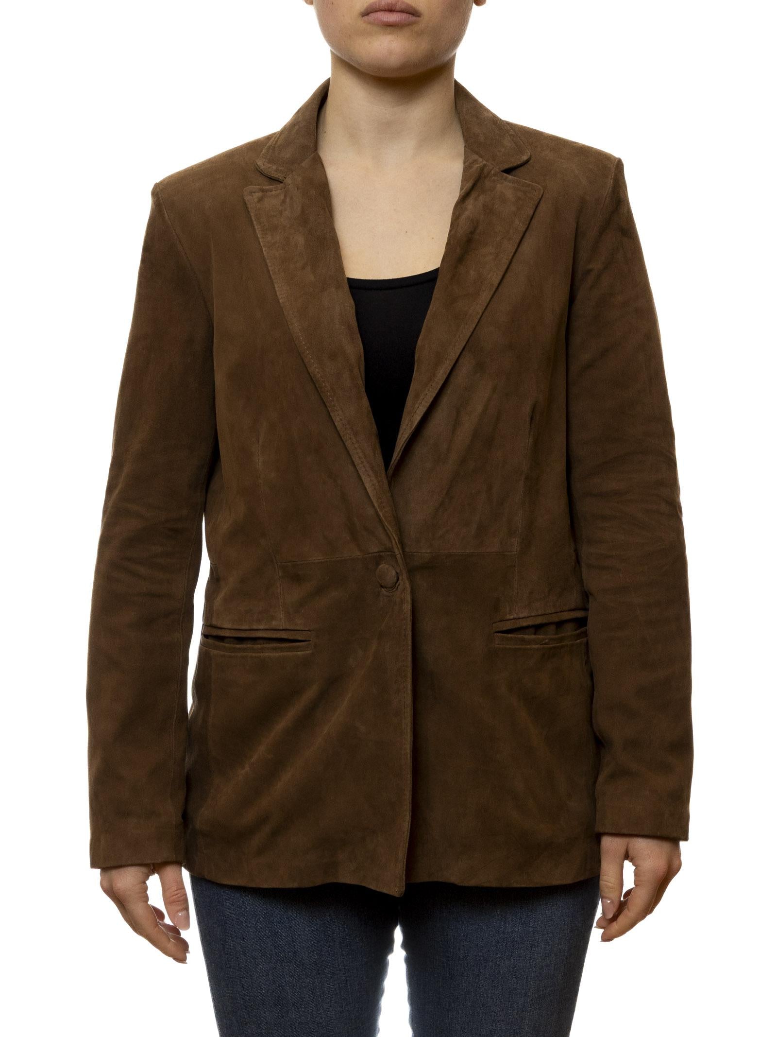PK BY PASKAL blazer camoscio moro 126 CAM-FORESTA 