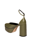 MISS UNIQUE décolleté in pelle verde<BR/> 2171D CATANIA1-SAGE 