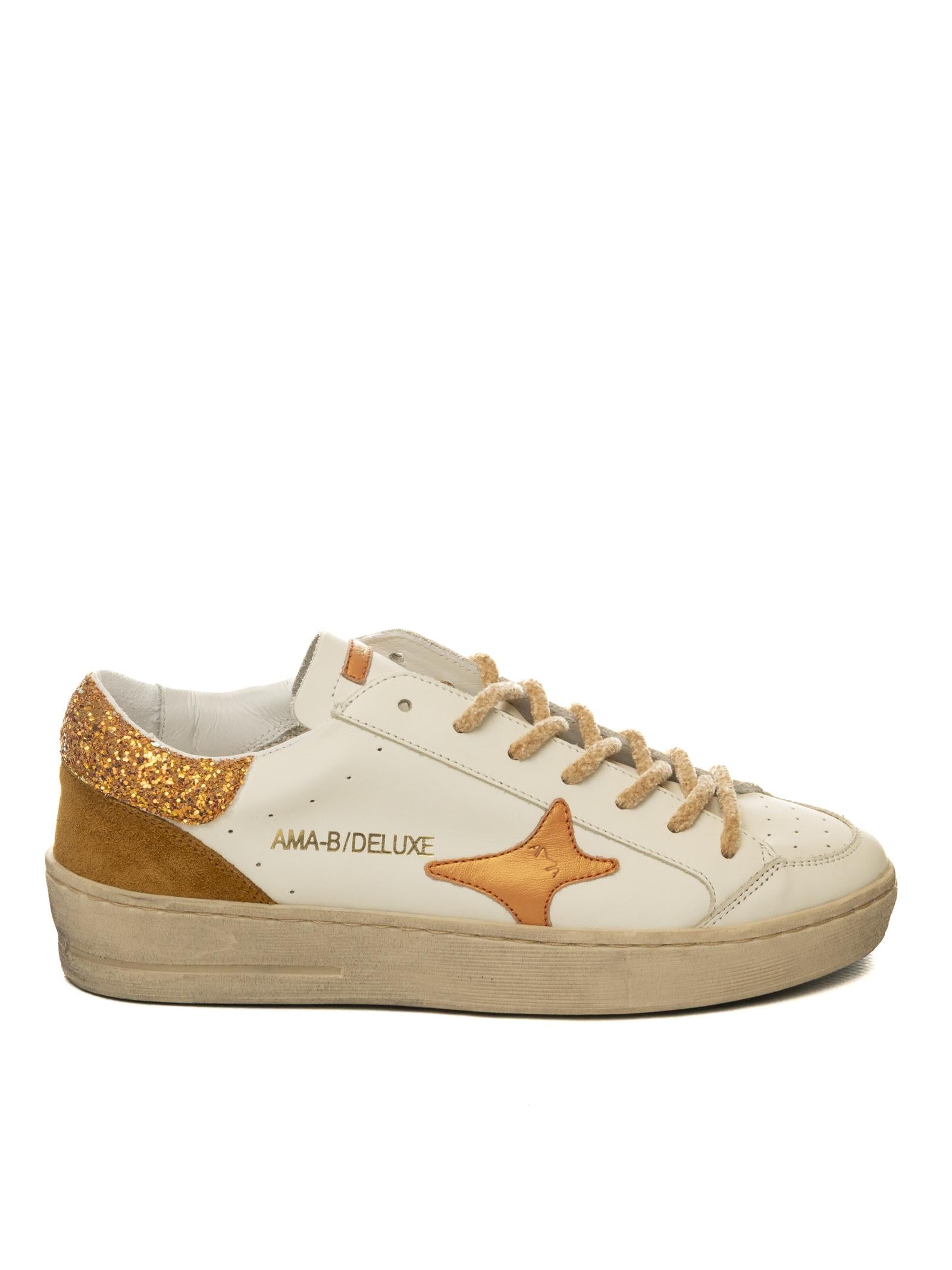 AMA BRAND DELUXE sneaker slam bianco/arancio SLAM D 4531-BIA/ARAN 