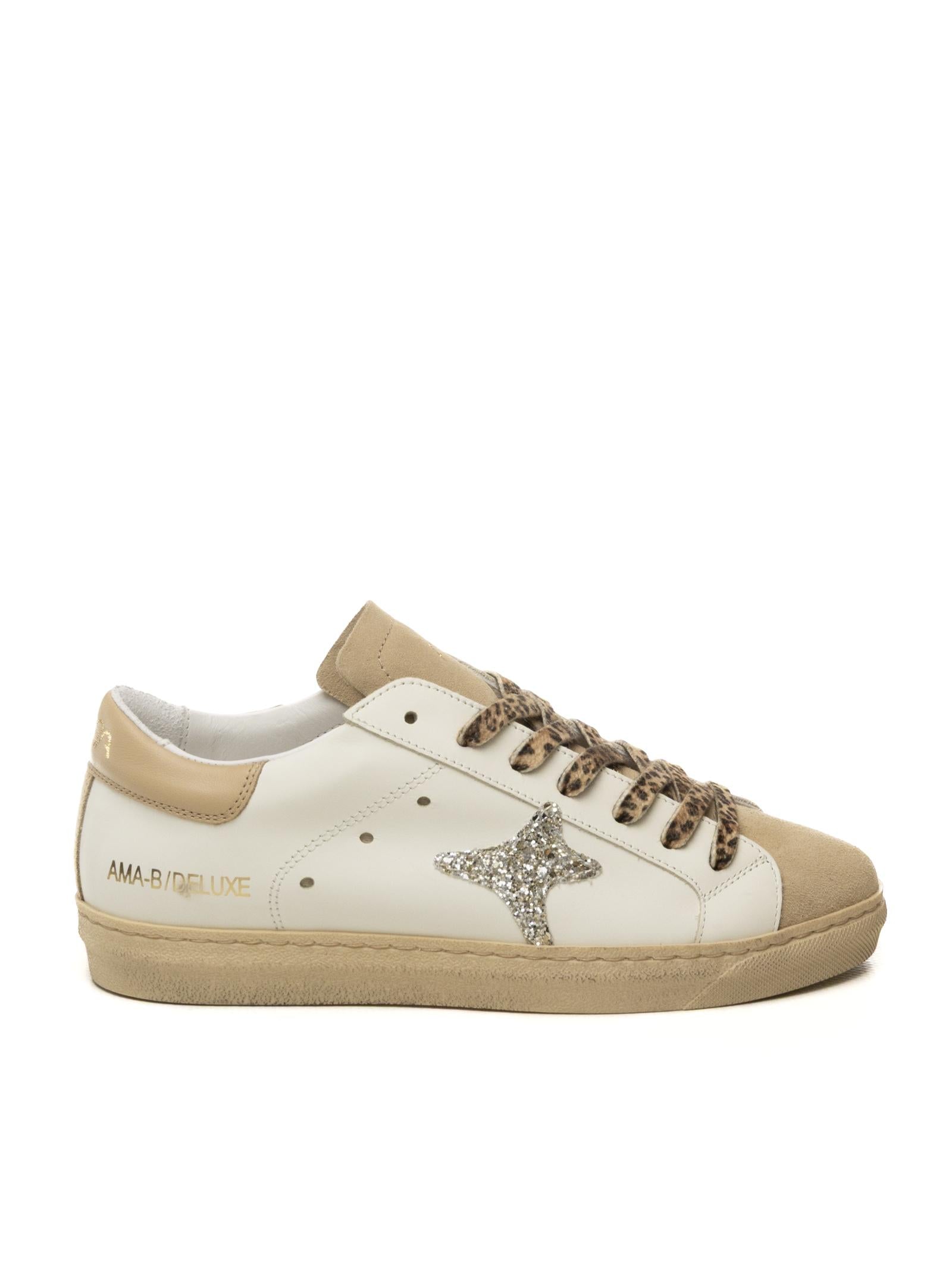 AMA BRAND DELUXE Sneaker snk bianco/animalier SNK D 4504-BIA/ANIM 