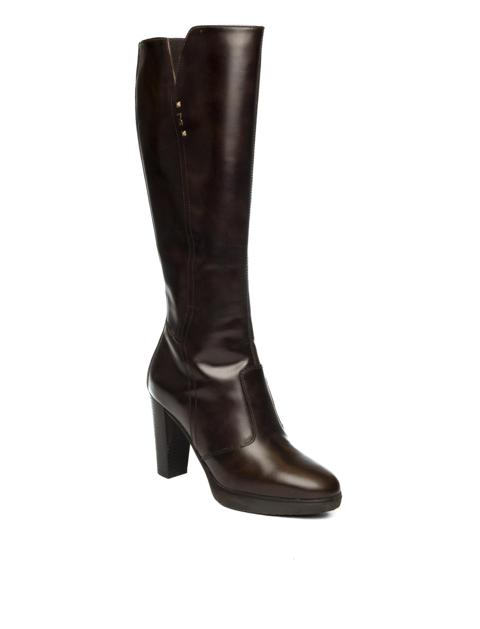 NERO GIARDINI Stivale pelle moro 514611 MANOLETE-T.MORO 