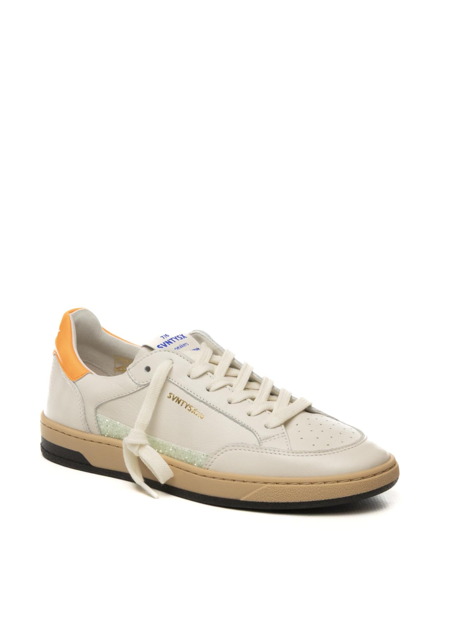 THE 76 Sneaker jump bianco/arancio STAY D PELLE-WHI/ORANGE 