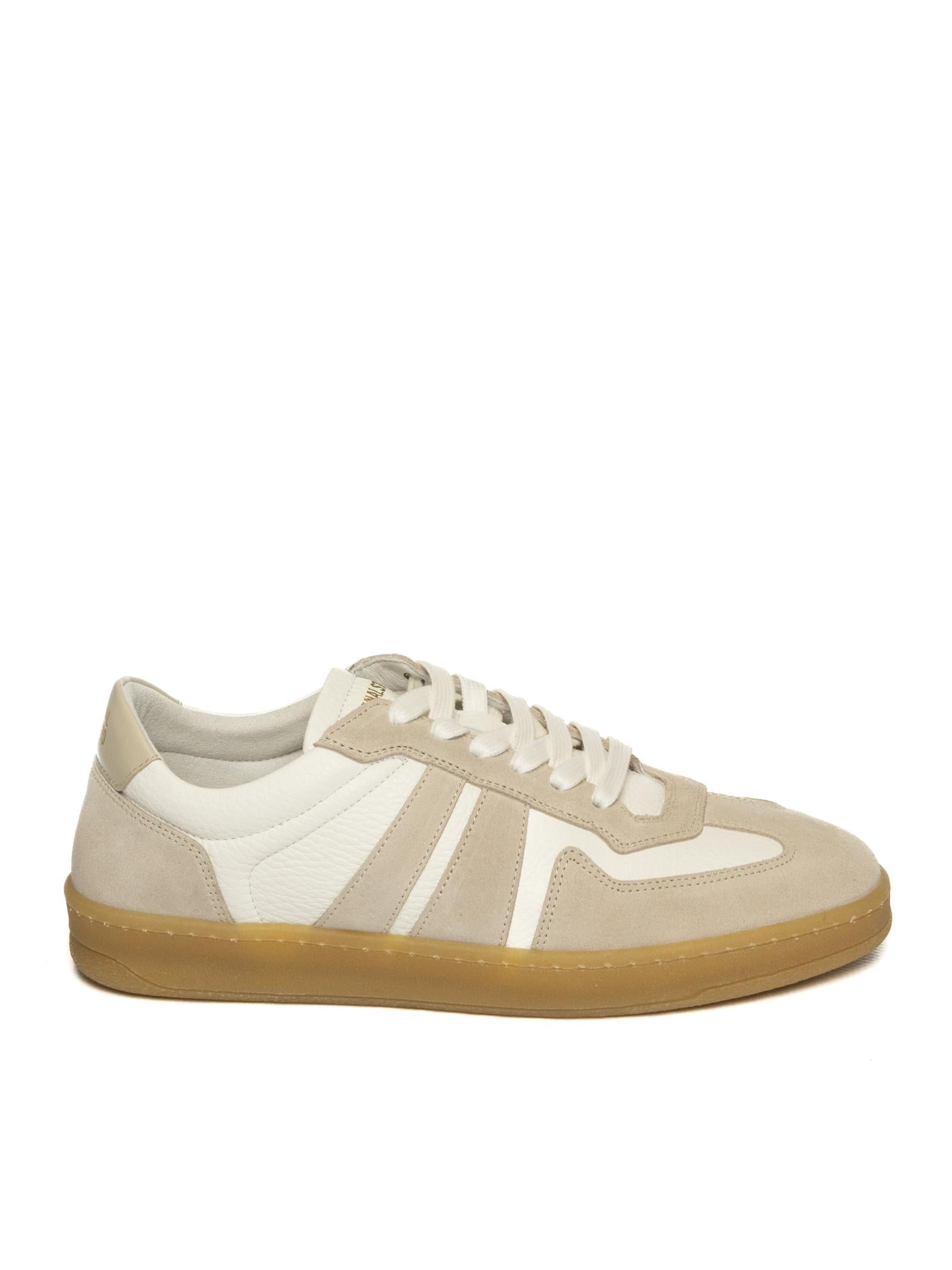 NATIONAL STANDARD Sneaker pelle bianco/beige ED.33U MEN.018-BIA/BEIGE 