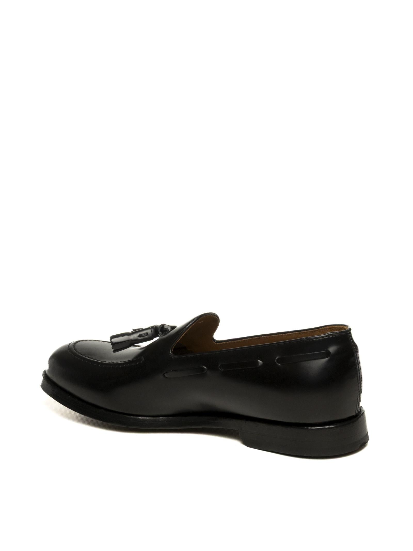 GREEN GEORGE mocassino nappine spazzolato nero 2065 CORDOVAN-NERO 
