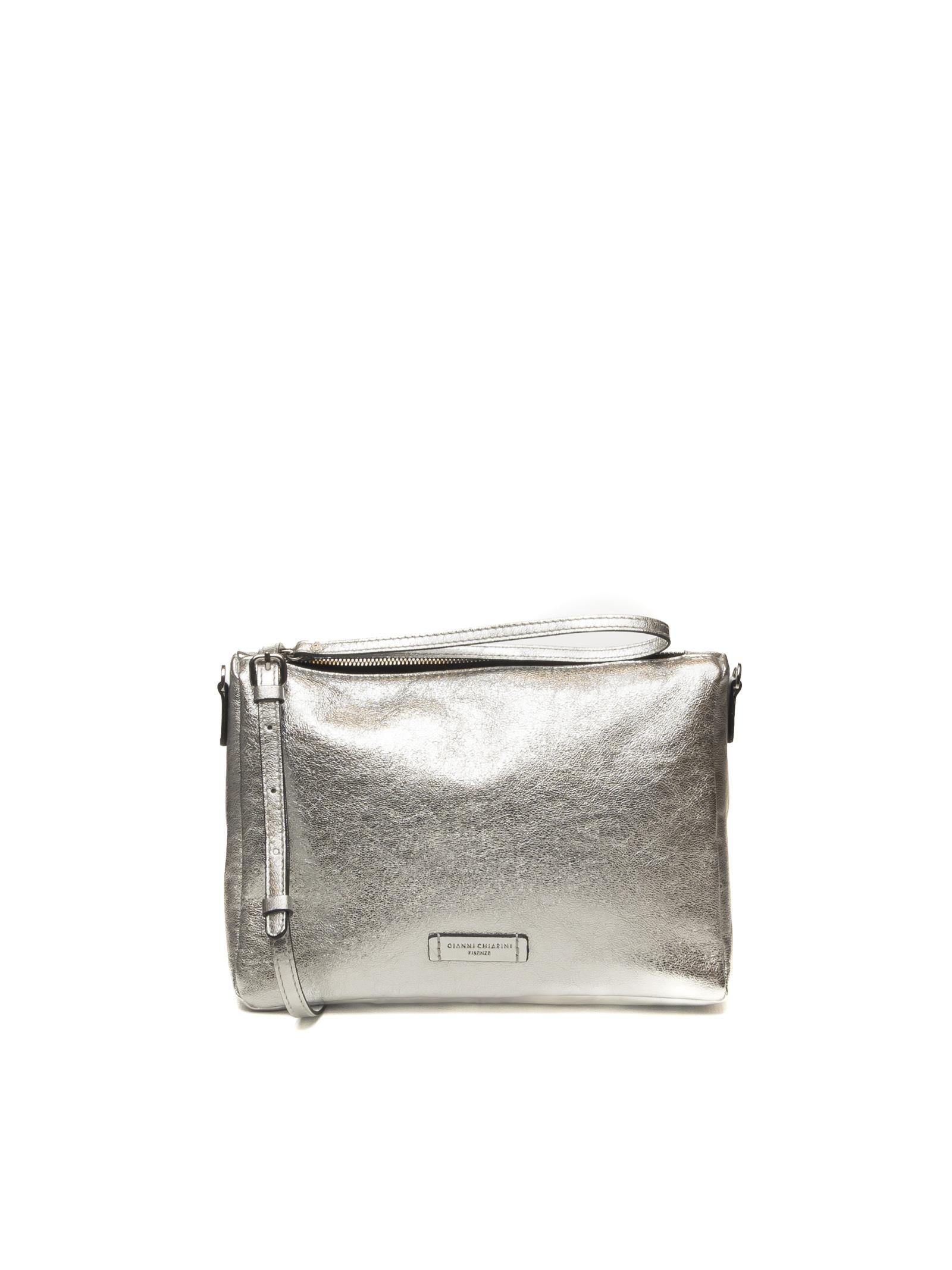 GIANNI CHIARINI borsa a spalla nora pouch argento 10225 NORA POUCH-359 