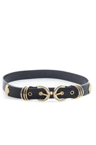 VERSACE JEANS COUTURE Cintura doppia fibbia pelle nero/oro BF11 71447-899 
