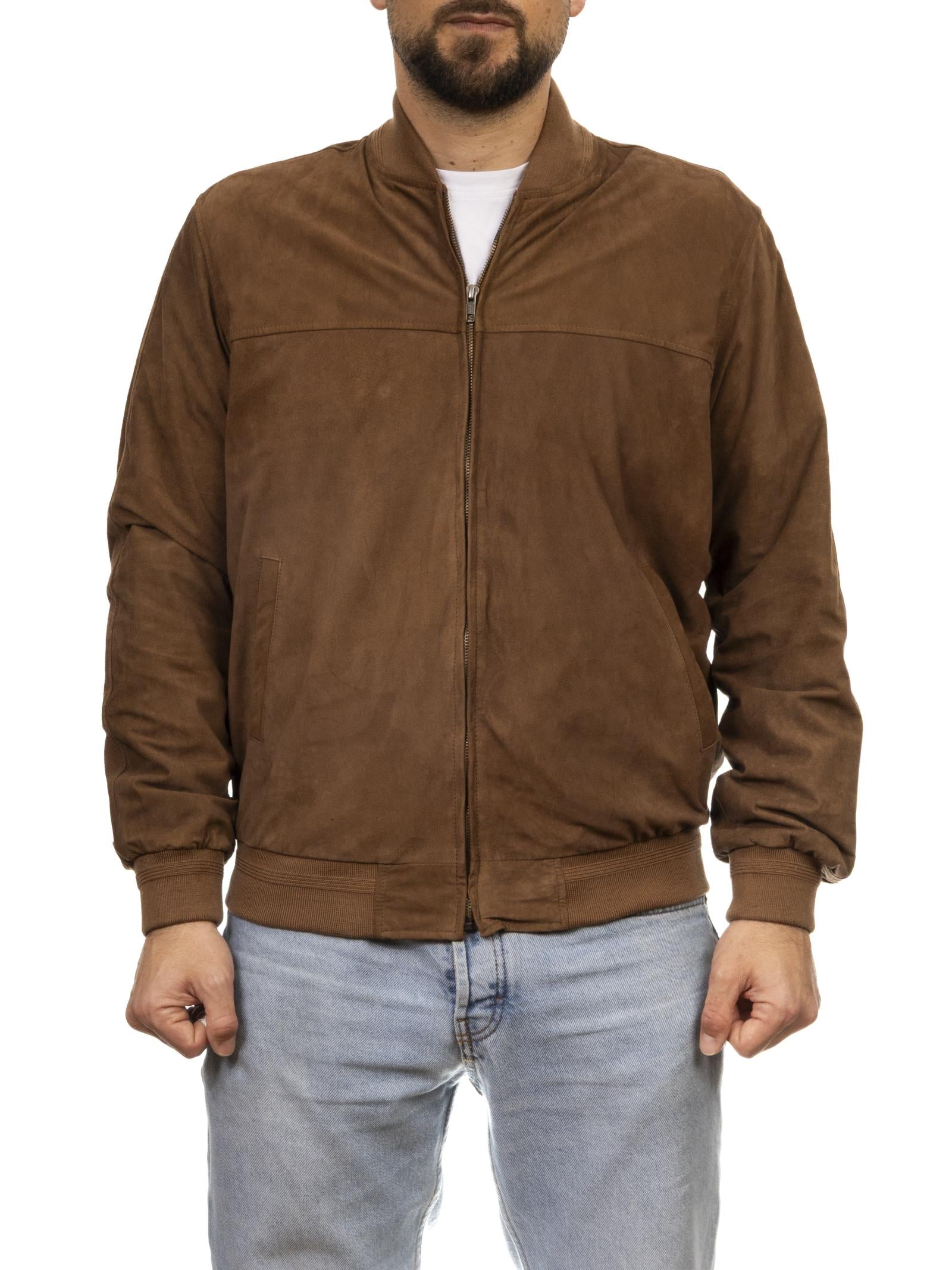 PK BY PASKAL giubbino camoscio marrone 004 CAM-TIMBER 