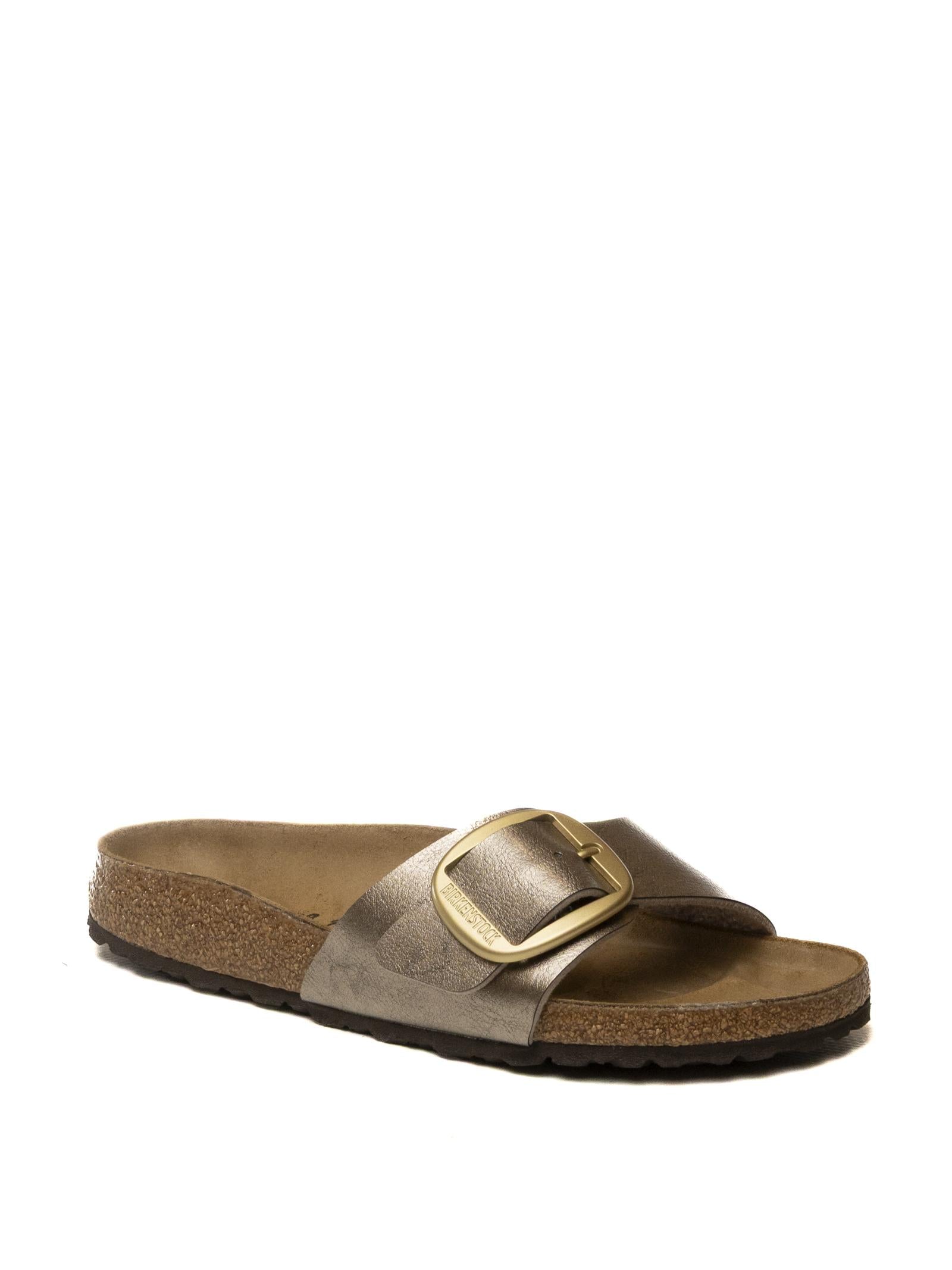 BIRKENSTOCK Sandalo madrid big buckle laminato oro MADRID BIG BUCKLE 1016237-TAUPE 
