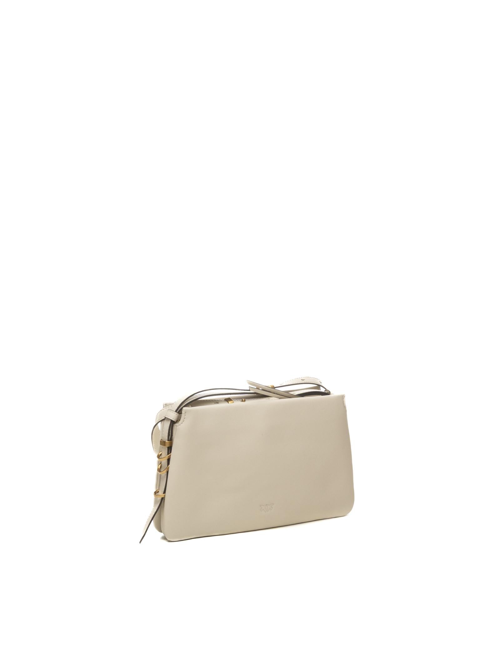 PINKO borsa a spalla triplet mini bianco/oro 105883-A0QO TRIPLET MINI-Z14Q 