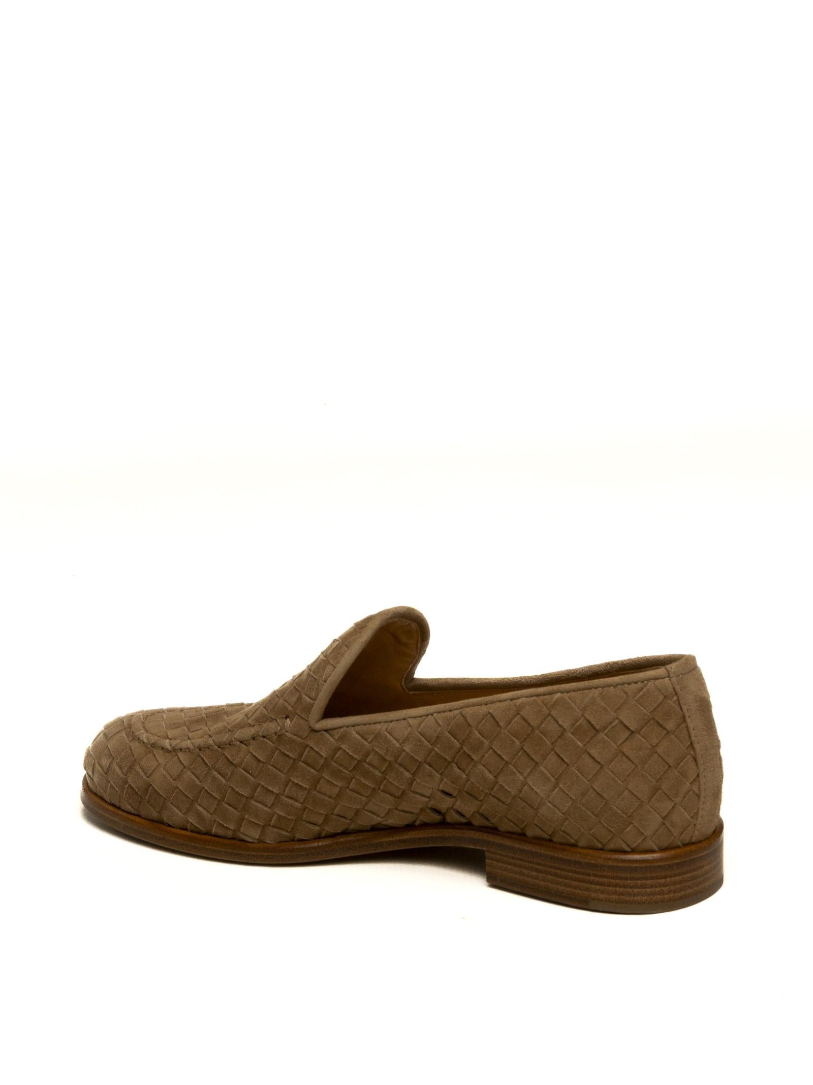 FRANCO RUSSO Mocassino camoscio intrecciato chestnut 9907 CAM-CHESTNUT 