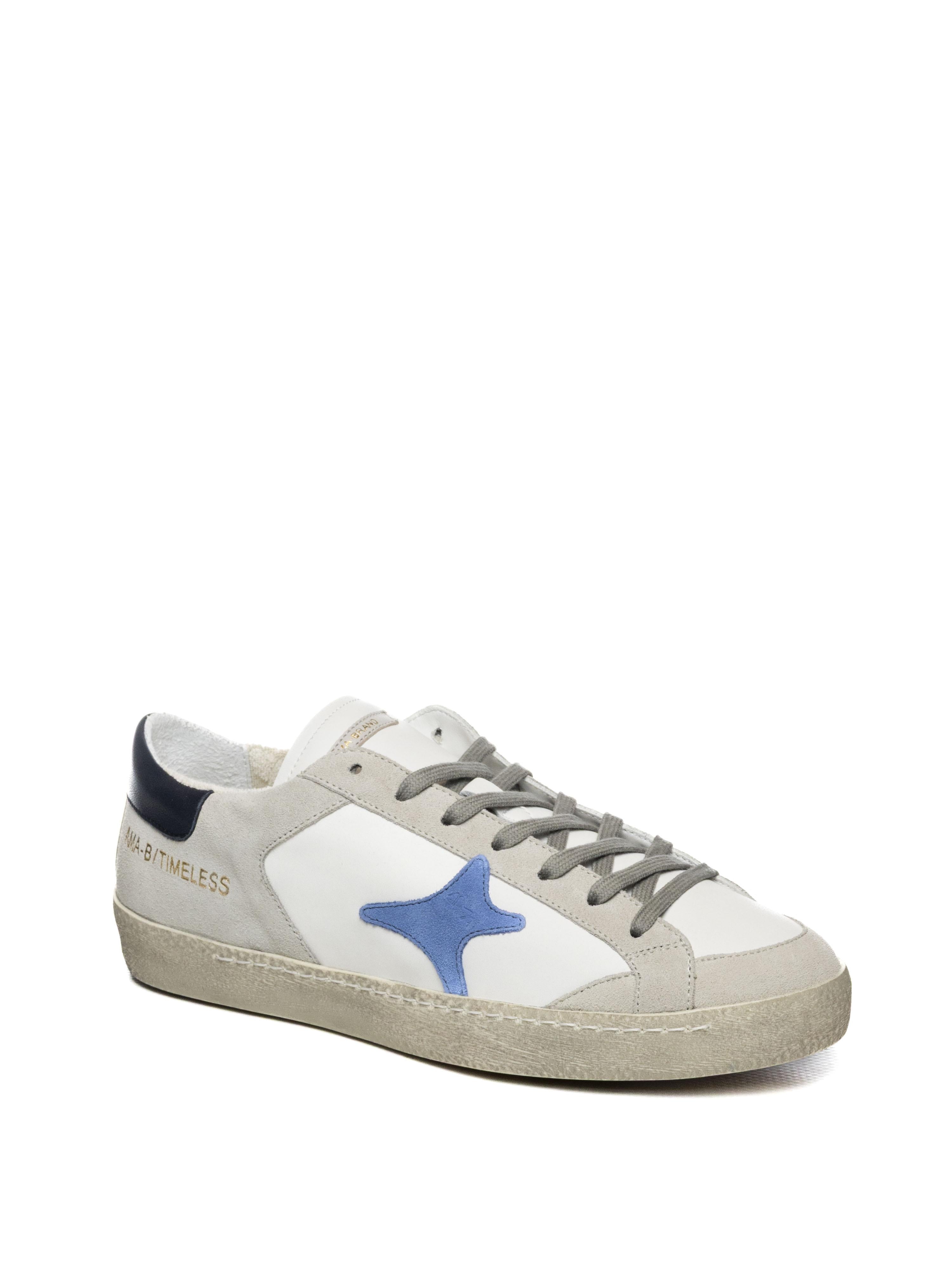 AMA BRAND DELUXE Sneaker time bianco/blu TIME U 4614-BIA/BLU 