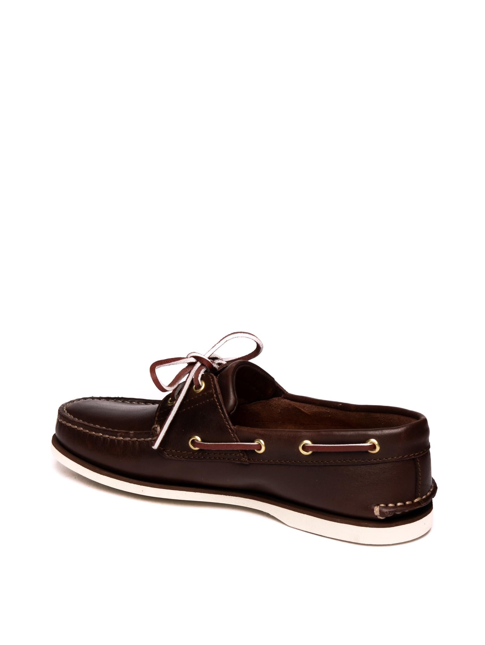 TIMBERLAND Mocassino eye boat marrone TB1740352141 LEATHER-BROWN 