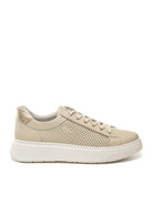 NERO GIARDINI Sneaker forata pelle beige E615274 VELVET-710 