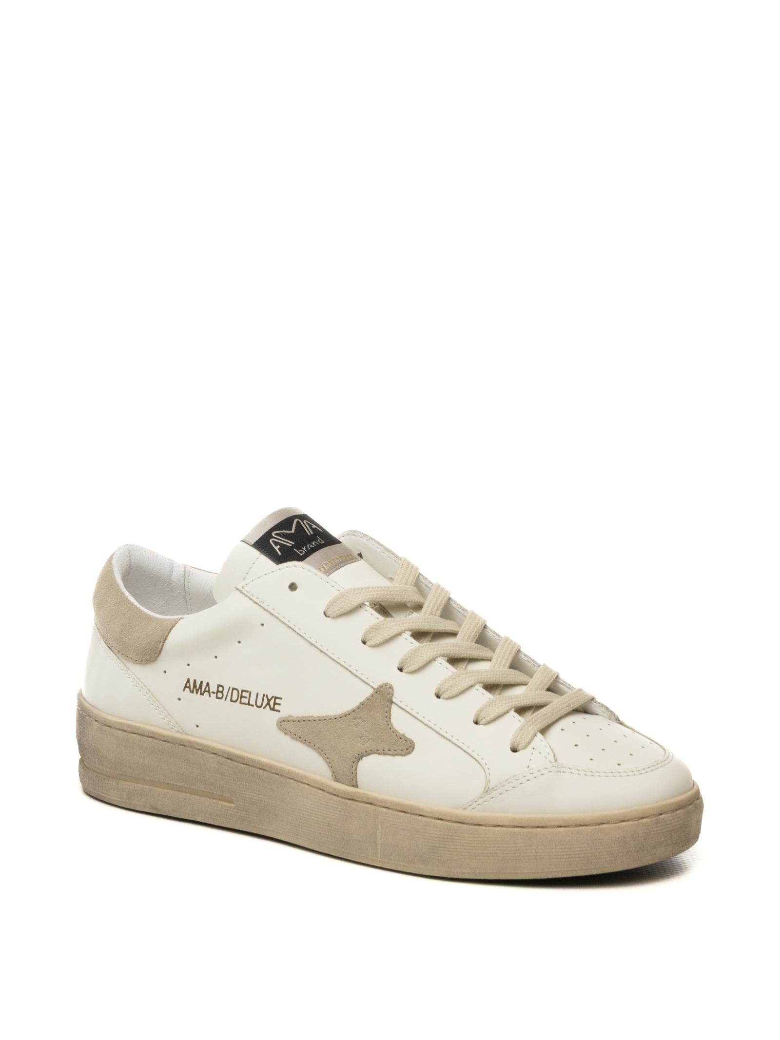 AMA BRAND DELUXE Sneaker slam bianco/beige SLAM U 4543-BIA/BEIGE 