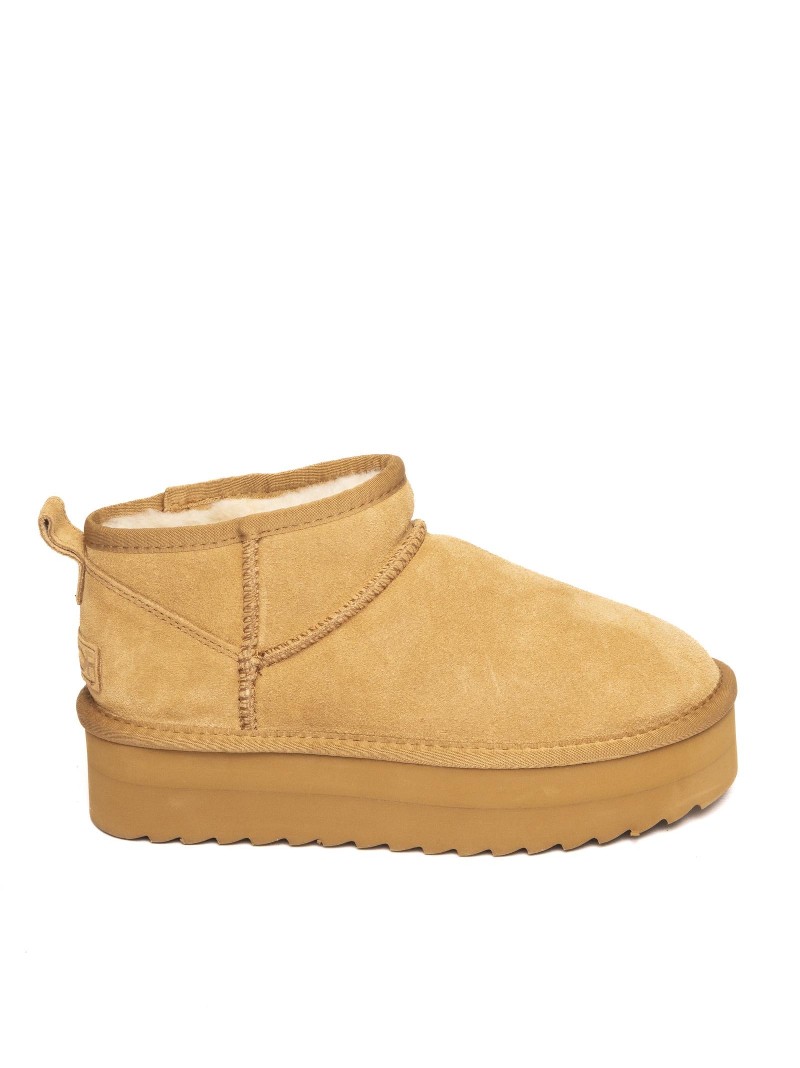 COLORS OF CALIFORNIA Tronchetto suede tan YWPLA01 PLATFORMWINTER-TAN 