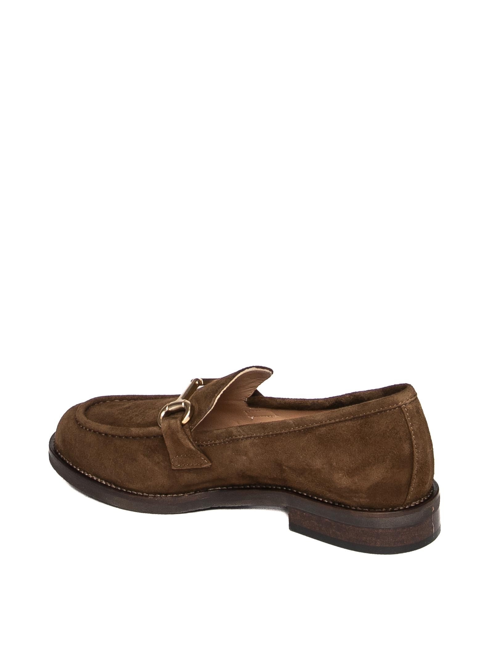 FRANCO RUSSO mocassino in camoscio marrone 8002 CAM-T.MORO 