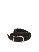 ITALIAN BELTS cintura camoscio testa di moro TRECCIA025 CAM-MORO 