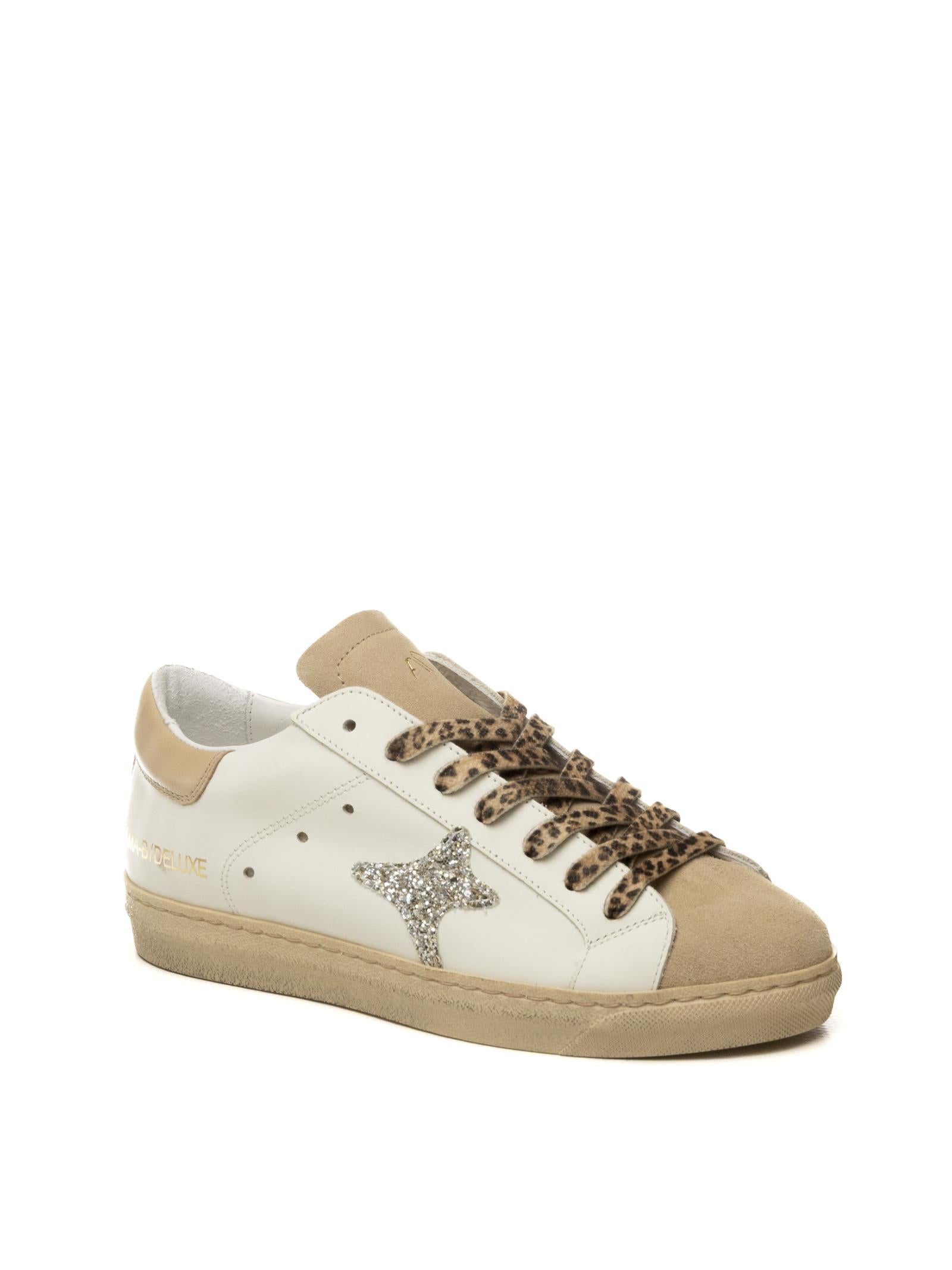 AMA BRAND DELUXE Sneaker snk bianco/animalier SNK D 4504-BIA/ANIM 
