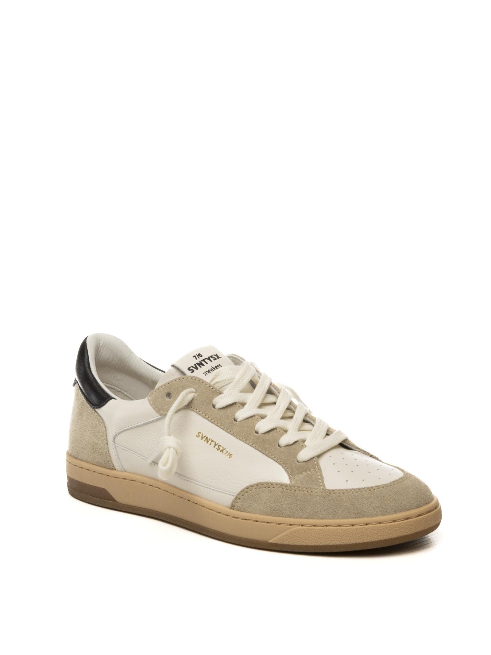 THE 76 Sneaker stay bianco/nero STAY U PELLE-BIA/NERO 