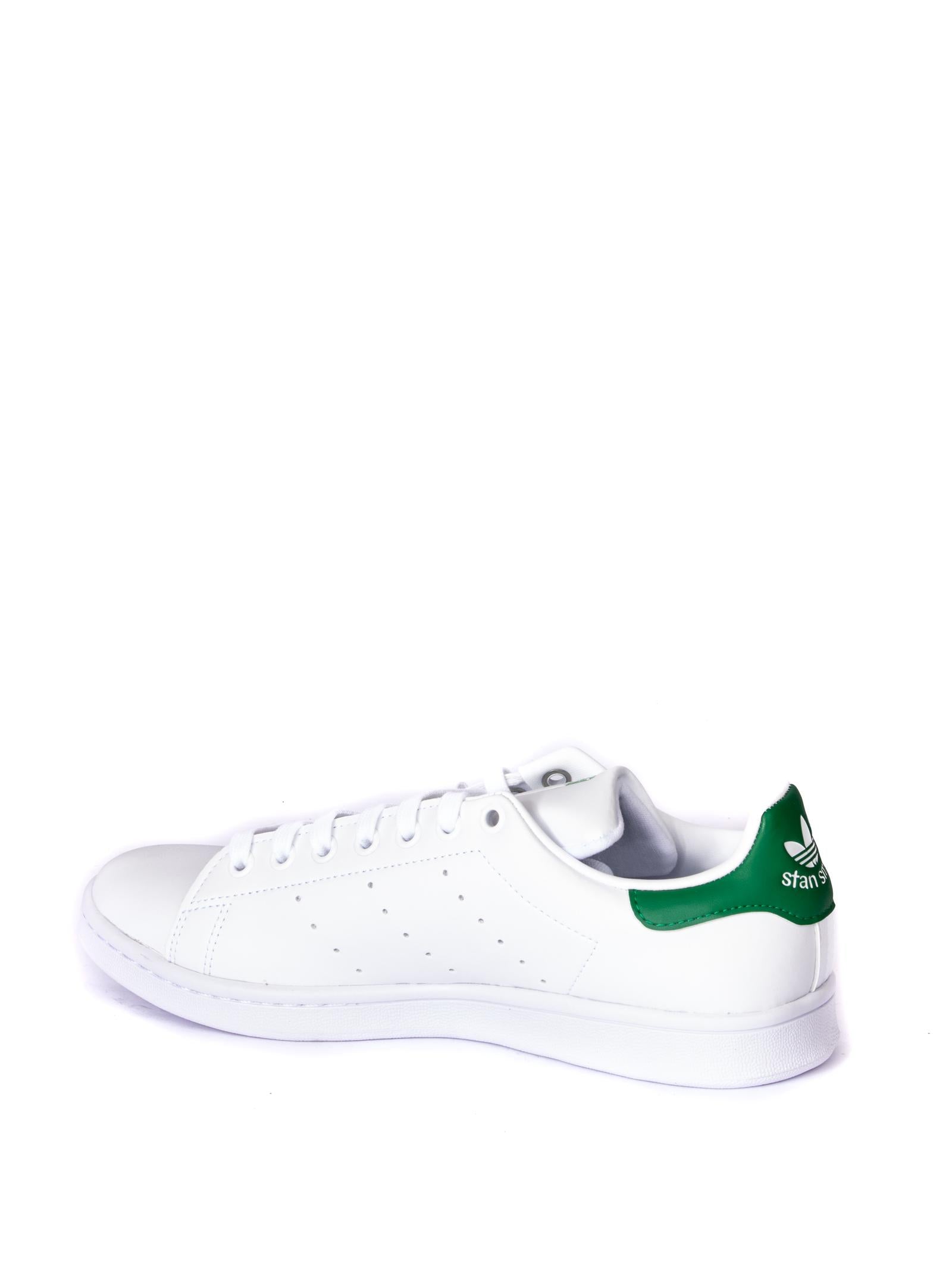 ADIDAS White/green stan smith sneaker<BR/> FX5502 STAN SMITH-BIANCO/VERDE 