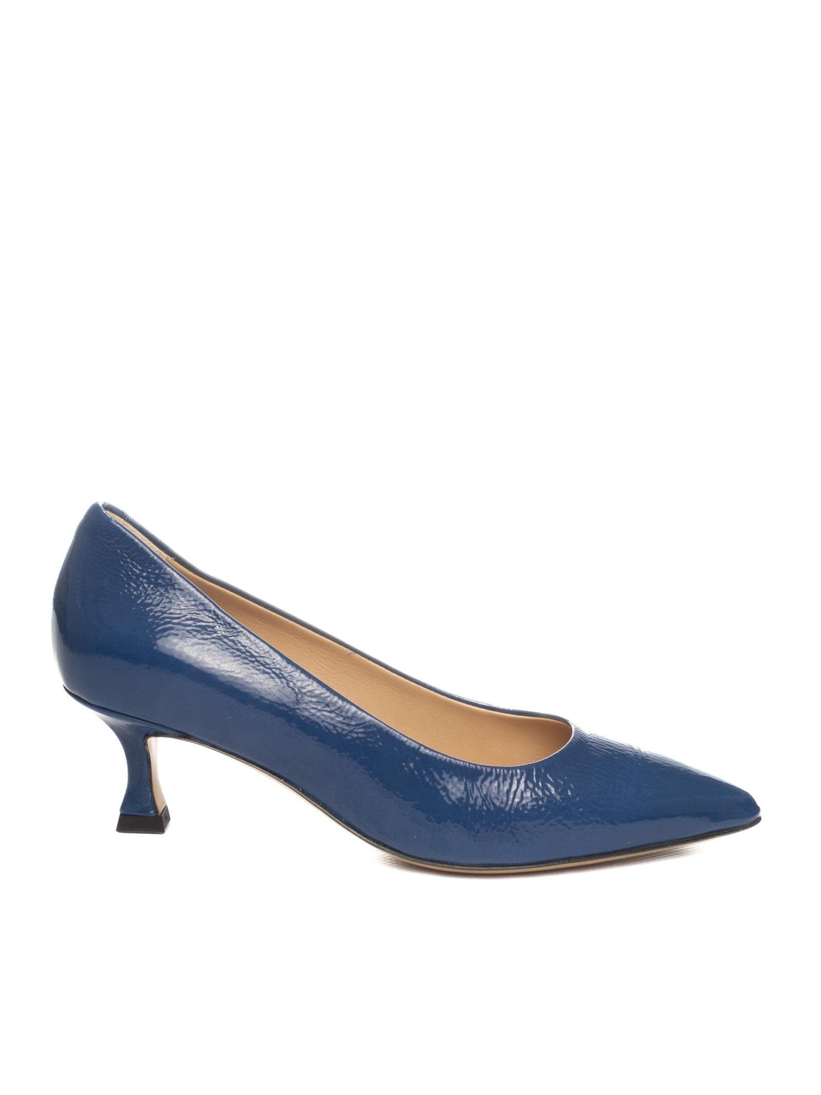 FRANCO RUSSO Décolleté pelle blu 1701S NAPLAK-NAVY 