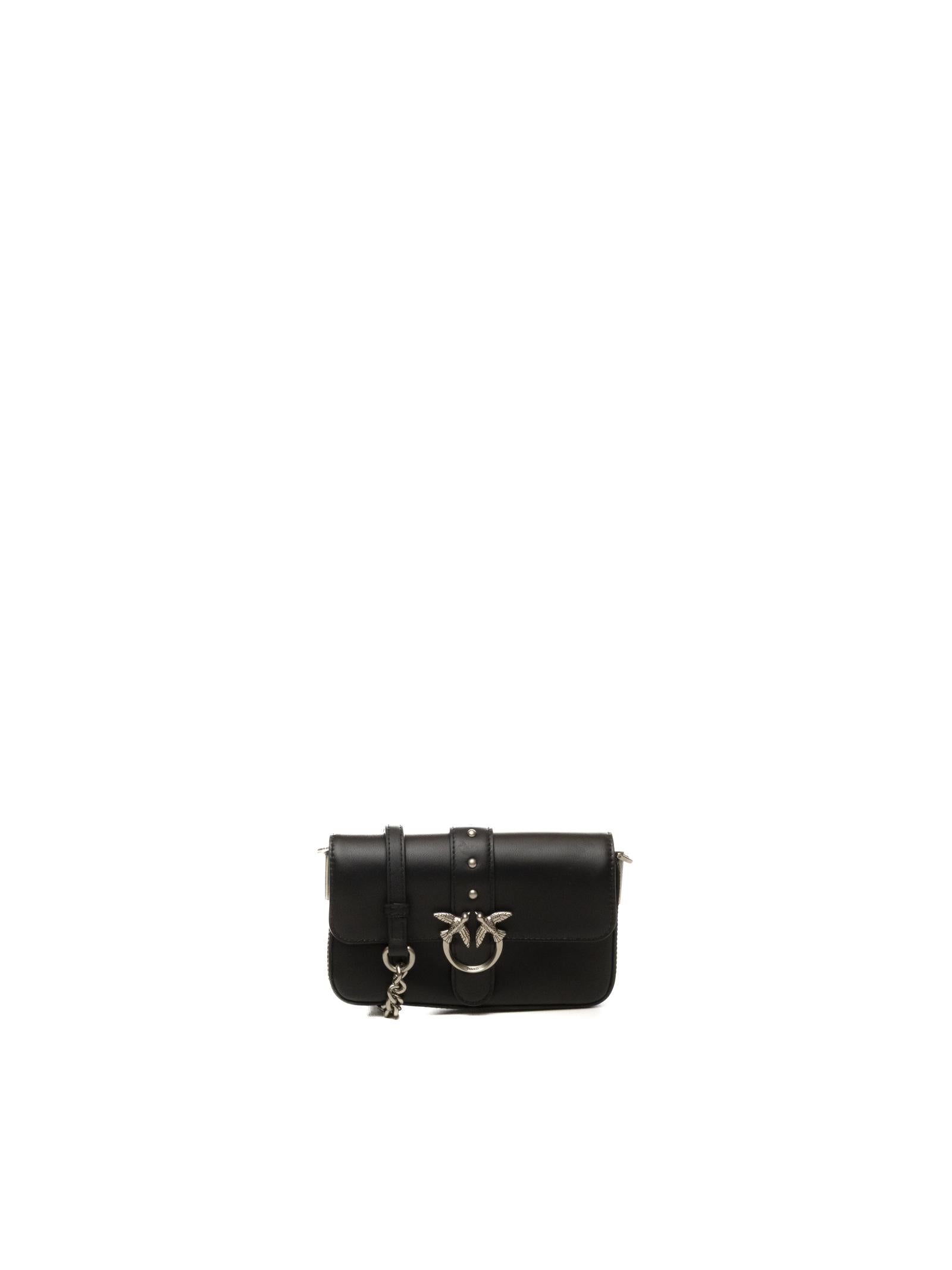 PINKO borsa a spalla love one nero/argento 105353-A0QO LOVE ONE-Z99O 