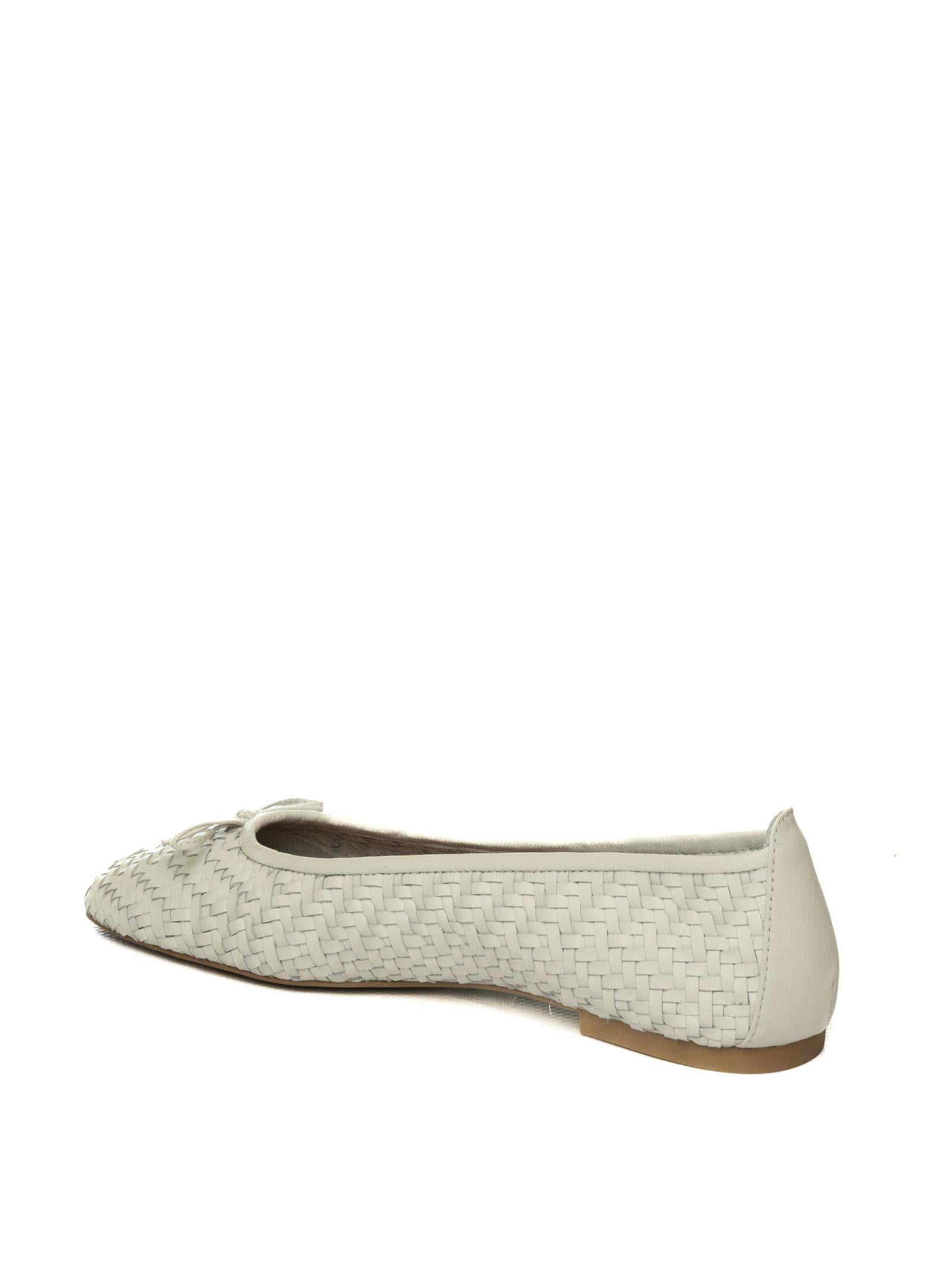 UNISA Ballerina intrecciata bianco BIENZA PELLE INTR-WHITE 