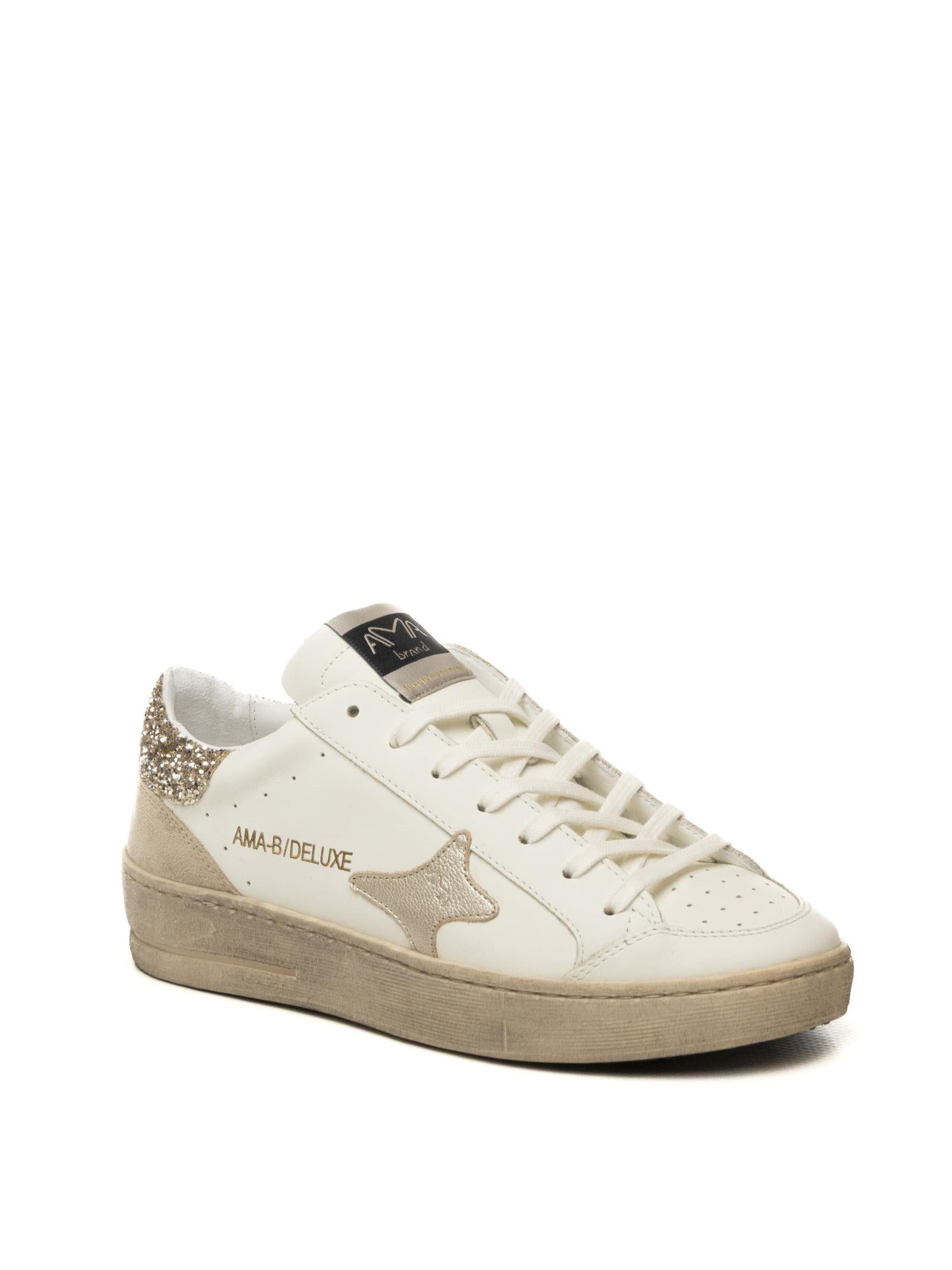 AMA BRAND DELUXE Sneaker slam bianco/oro SLAM D 4527-BIA/ORO 