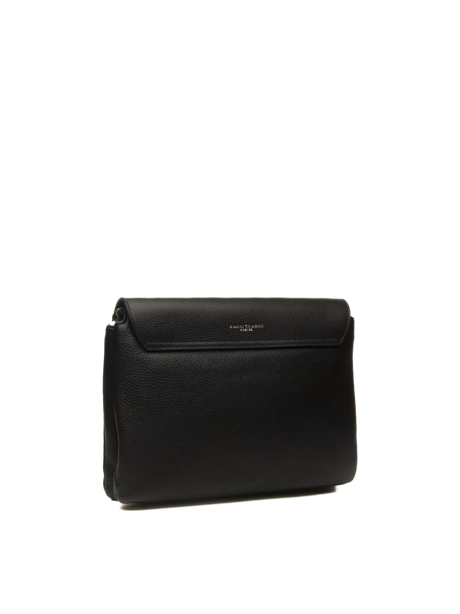 GIANNI CHIARINI borsa a spalla three nera 12305 THREE-001 