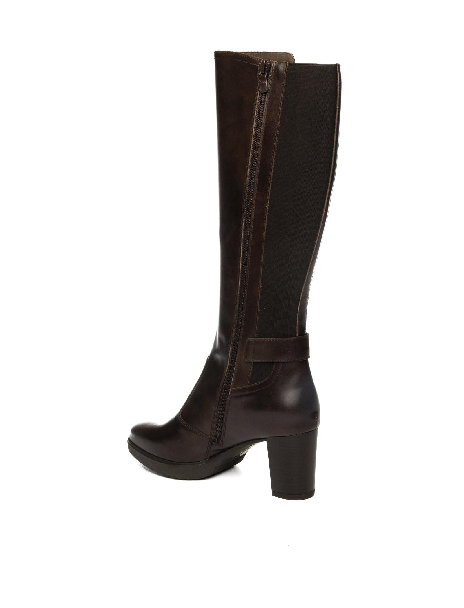 NERO GIARDINI Stivale pelle moro 514601 MANOLETE-T.MORO 