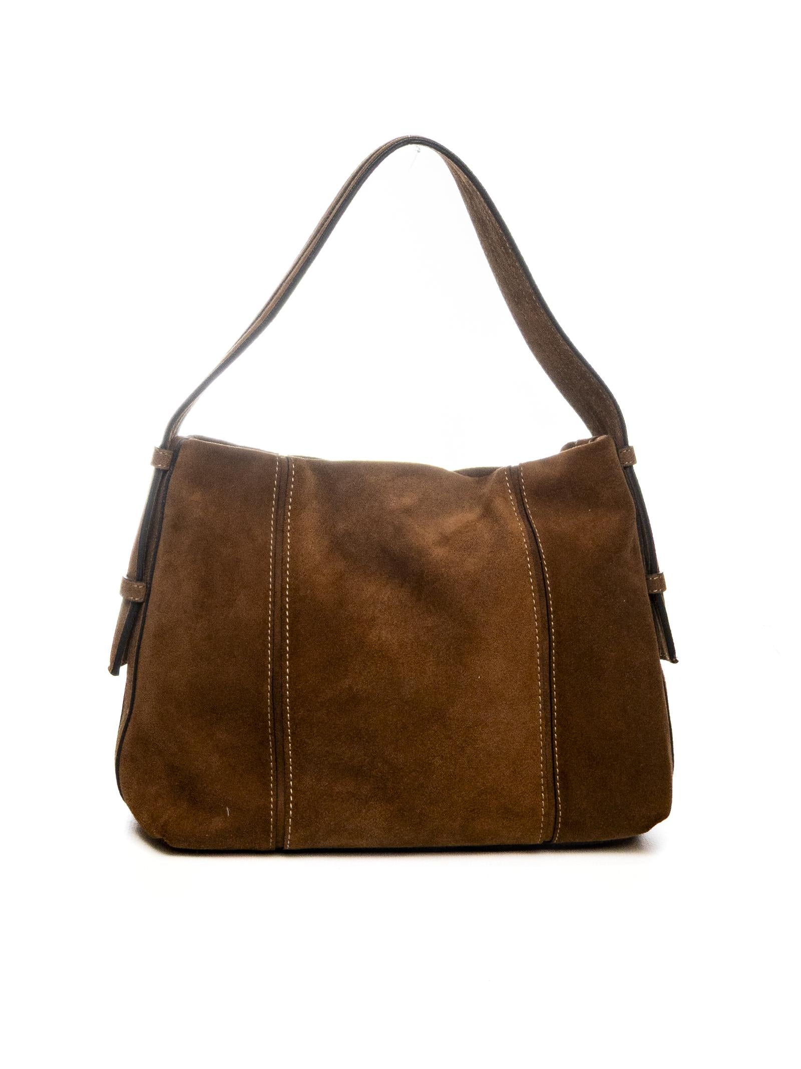 DI LORENZO borsa a spalla alice marrone ALICE CAMOSCIO-CUOIO 