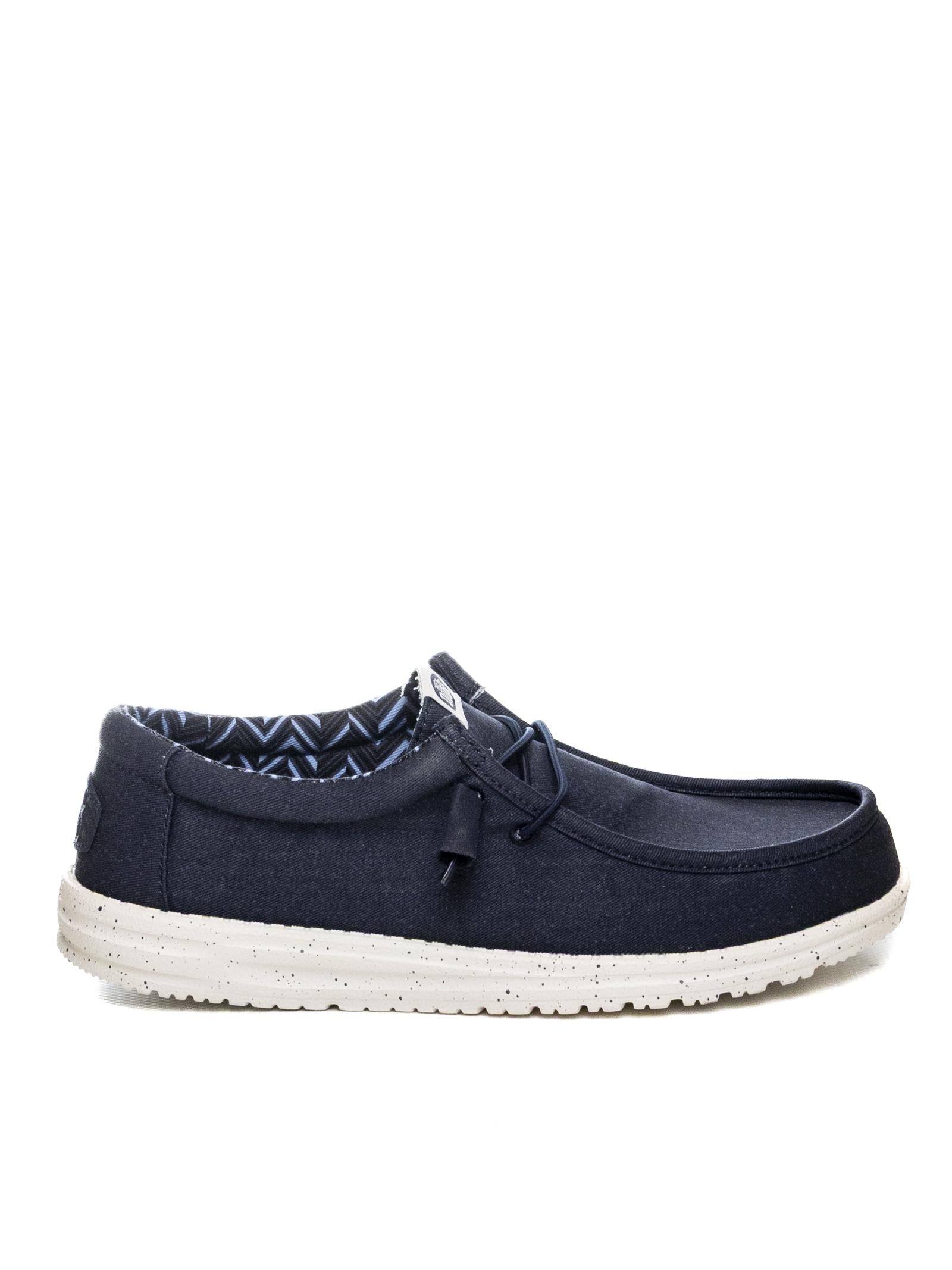 HEY DUDE Slip on wally stretch canvas blu 40700 WALLY STRETCH CANVAS-410 