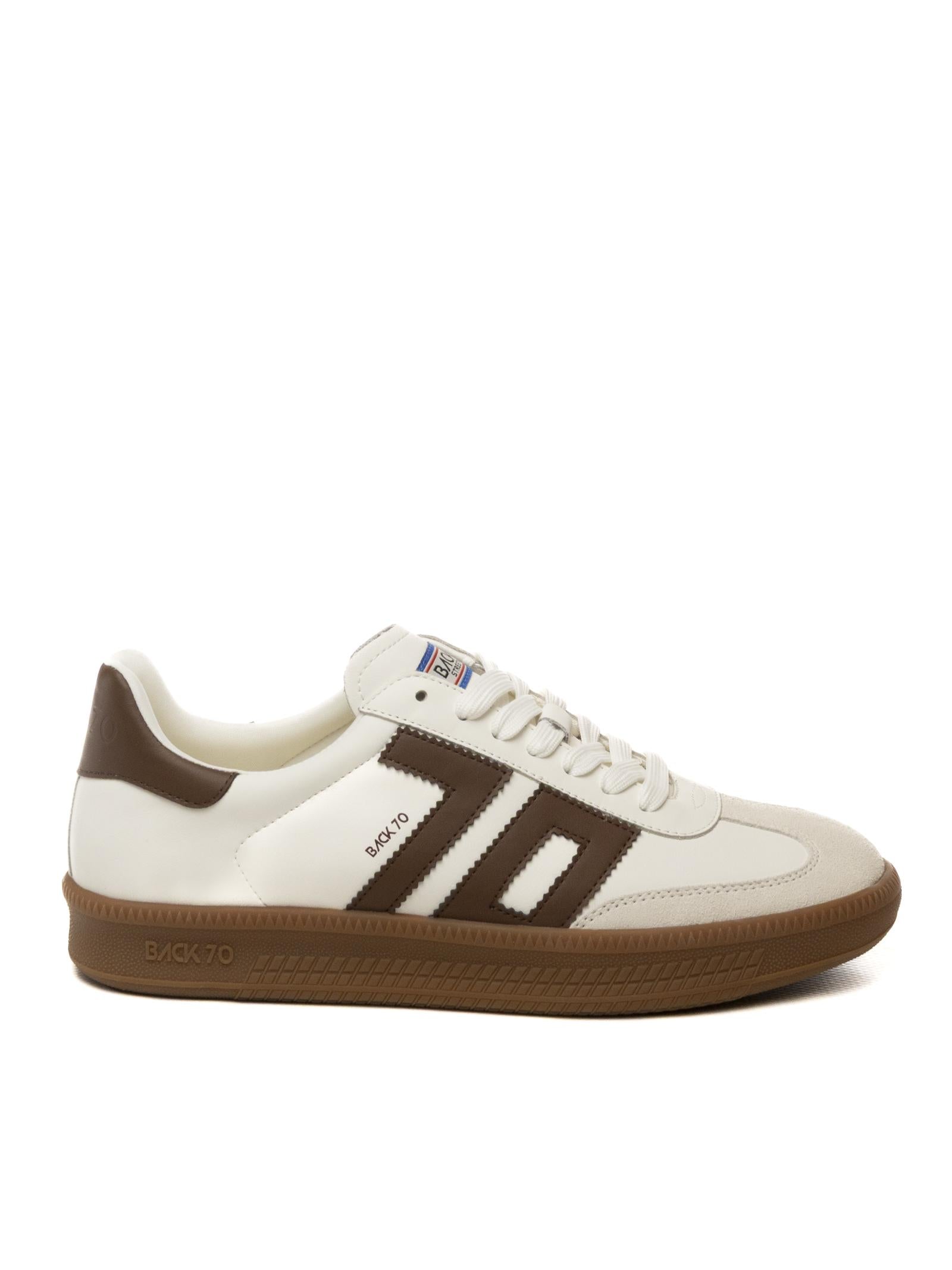 BACK 70 Sneaker double bianco/cuoio DOUBLE V26-04 CUOIO 