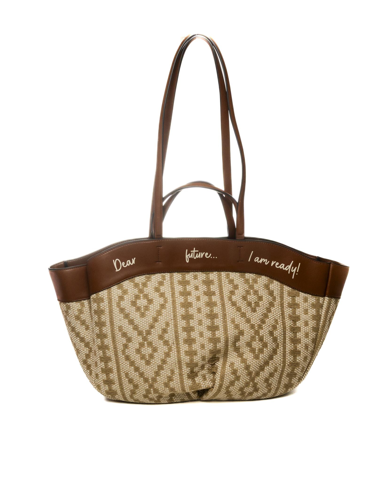 LE PANDORINE borsa a spalla giulia naturale/marrone PS2620B27 GIULIA-C01 
