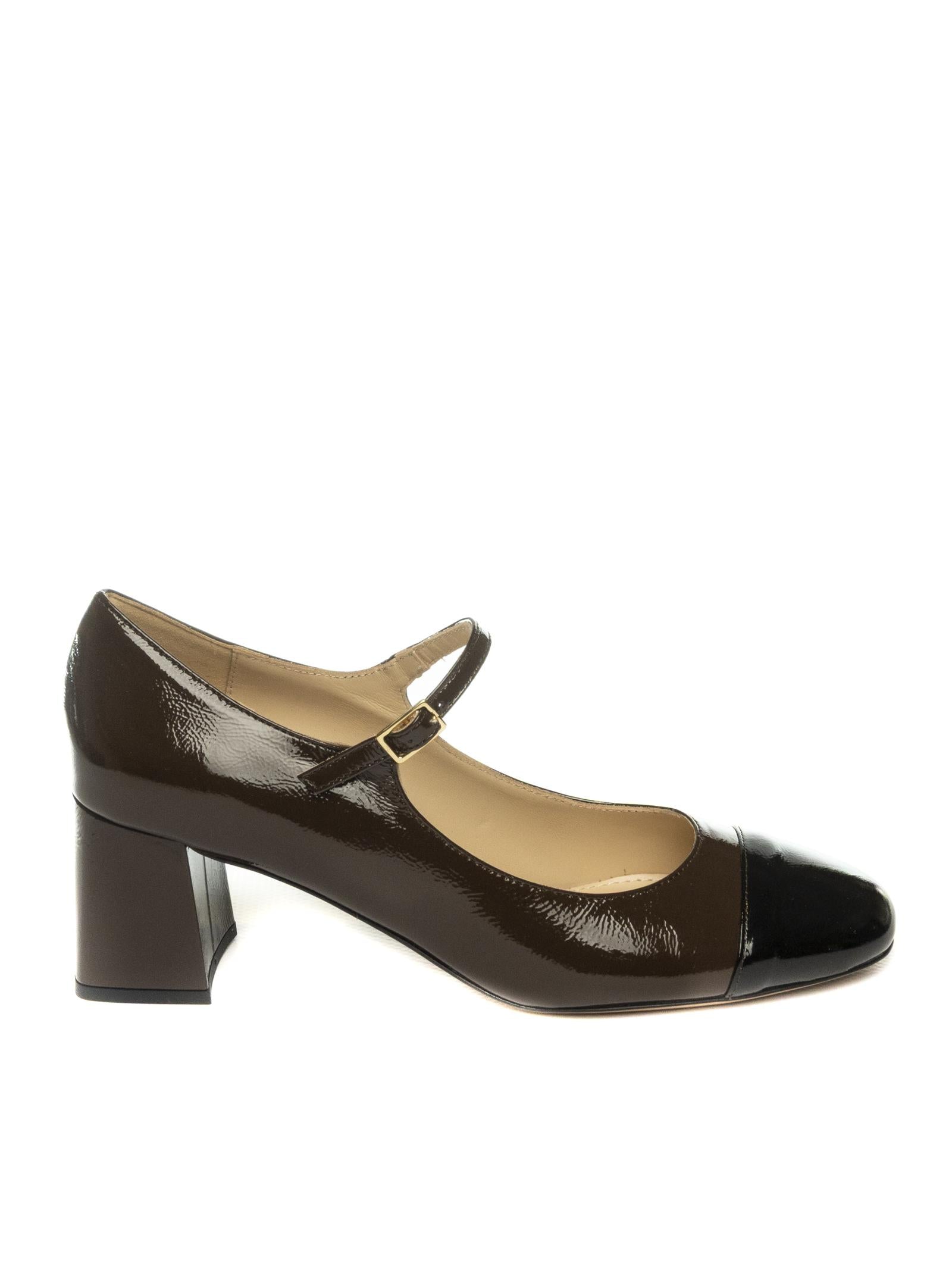GIOIA DELL'ACQUA Dècolleté mary jane naplak moro/nero I2749 NAPLAK-BROWN/BLK 