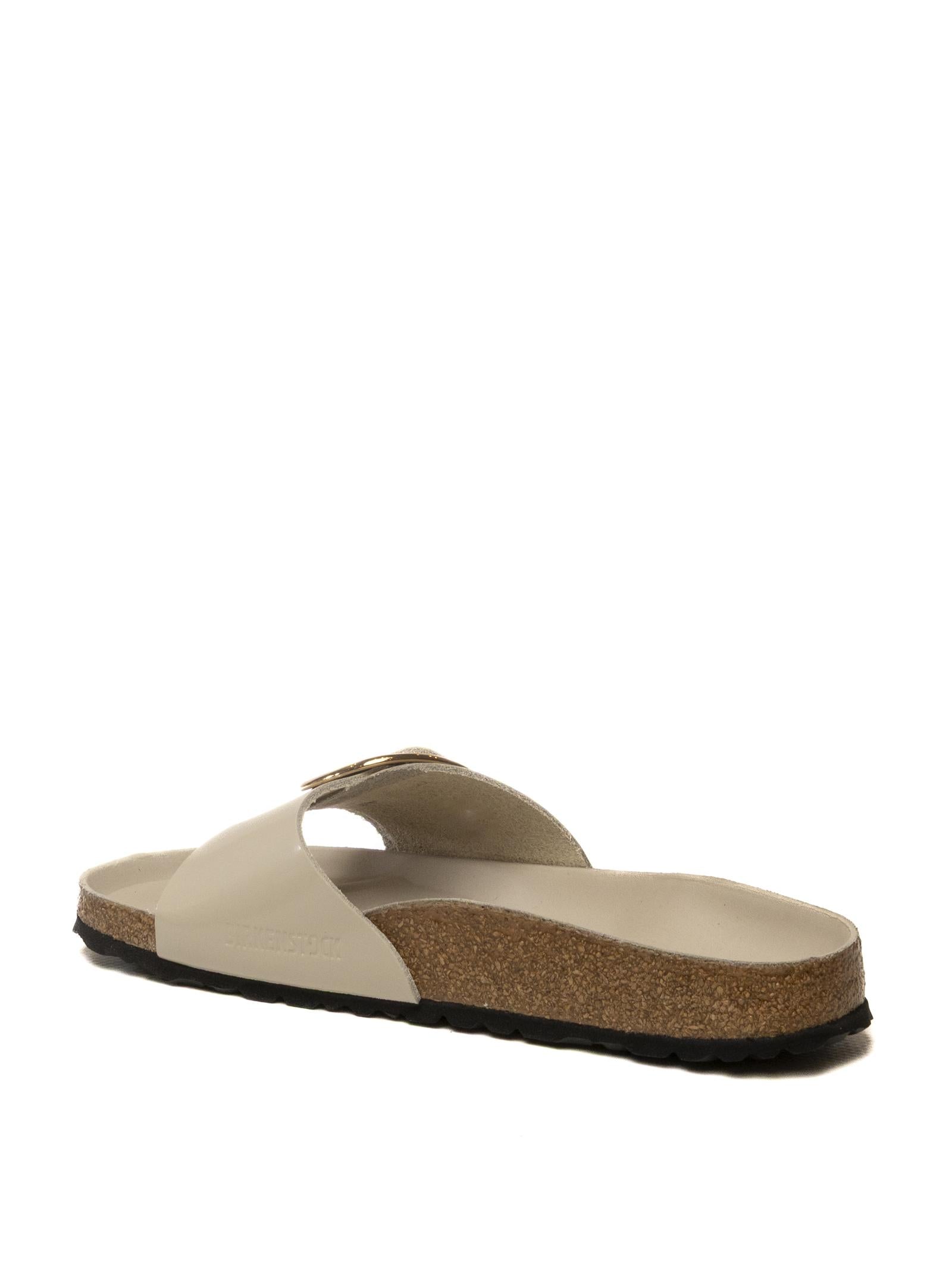 BIRKENSTOCK Sandalo madrid big buckle pelle off white MADRID BIG BUCKLE 1031823-OYSTER 