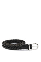 ITALIAN BELTS cintura pelle nera TRECCIA PELLE-NERO 
