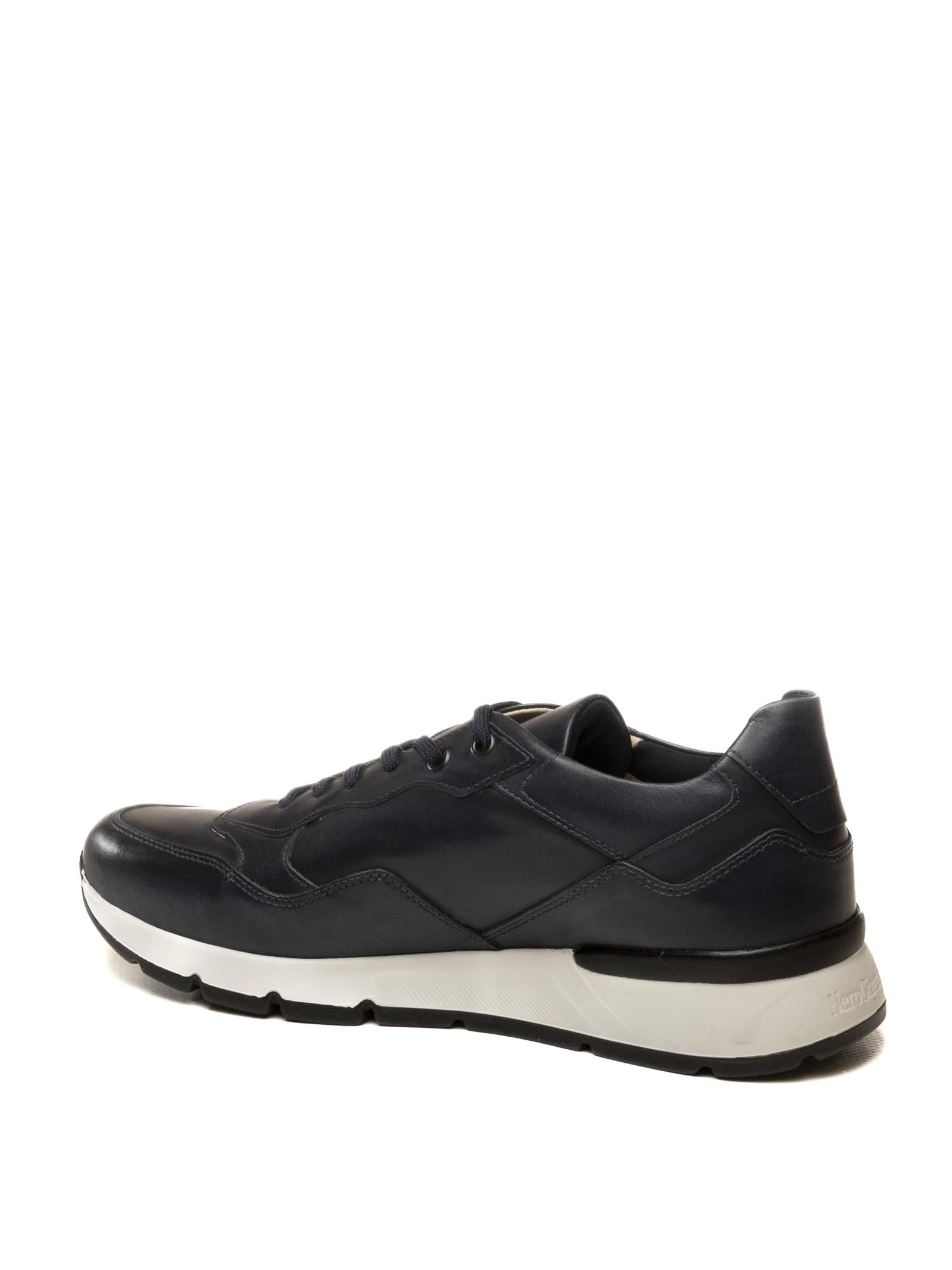 NERO GIARDINI Sneaker pelle blu E500640 DELAVATO-INCANTO 