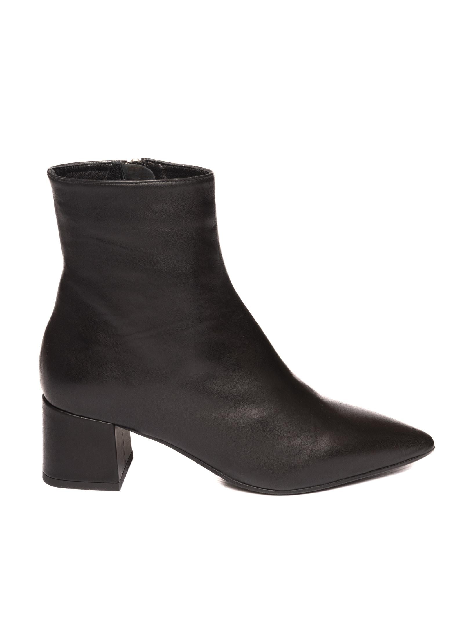 FRANCO RUSSO tronchetto in nappa nero<BR/> 6837 NAPPA-NERO 