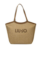 LIU JO borsa a spalla aferielle naturale/marrone AA6208T383A FERIELLE-00005 