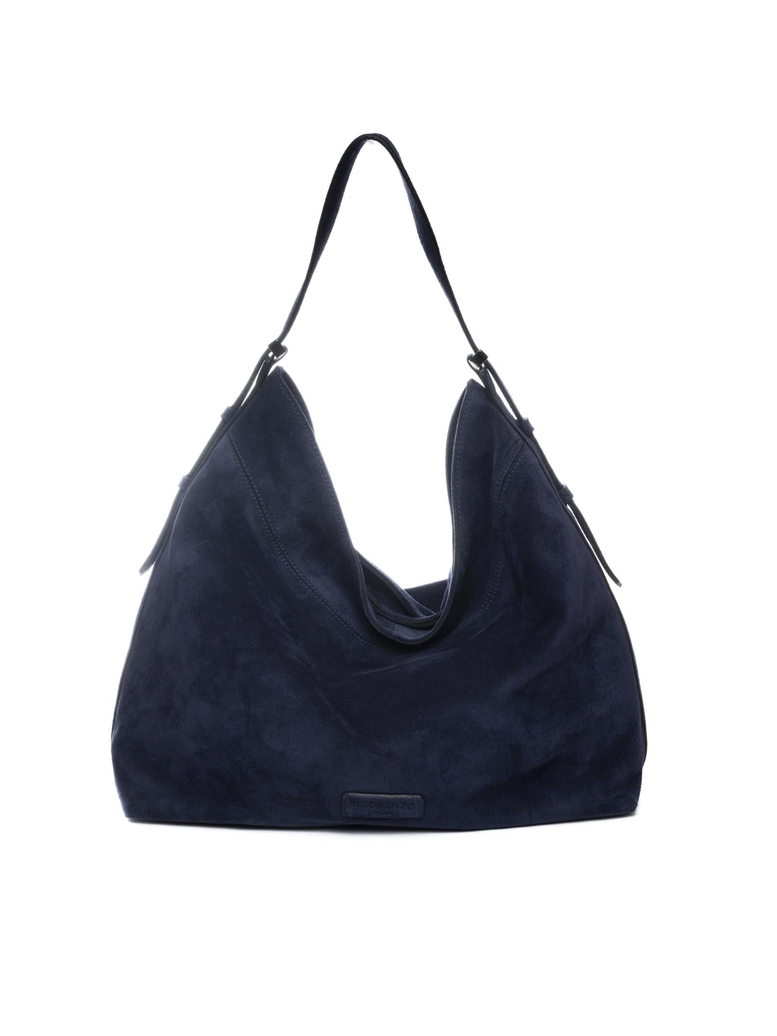 DI LORENZO borsa a spalla manuela blu MANUELA CAMOSCIO-BLU 