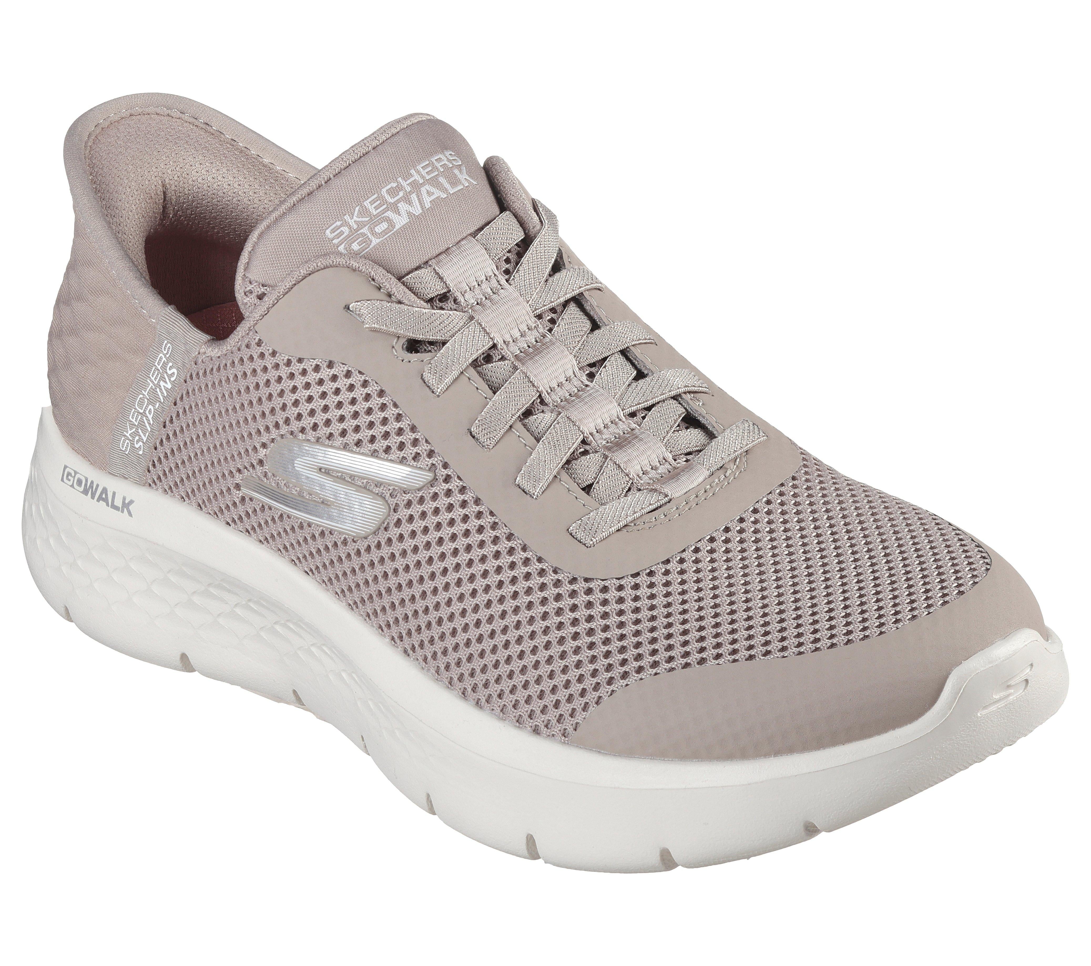 SKECHERS Sneaker go walk flex slip ins taupe 124836 GO WALK FLEX-TPE 