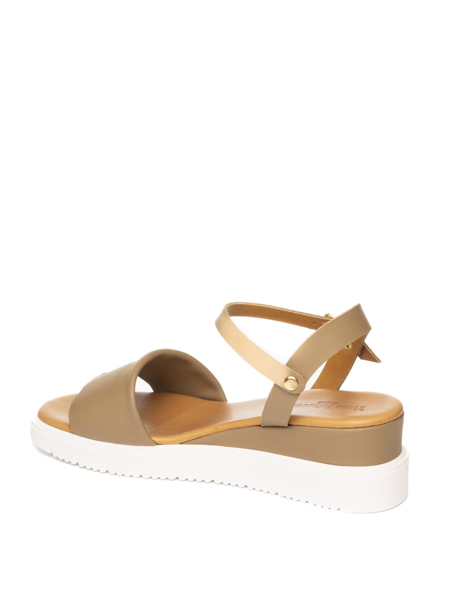 YUNA MARSELLA Sandalo pelle taupe FZ3-02 VIT-TAUPE 