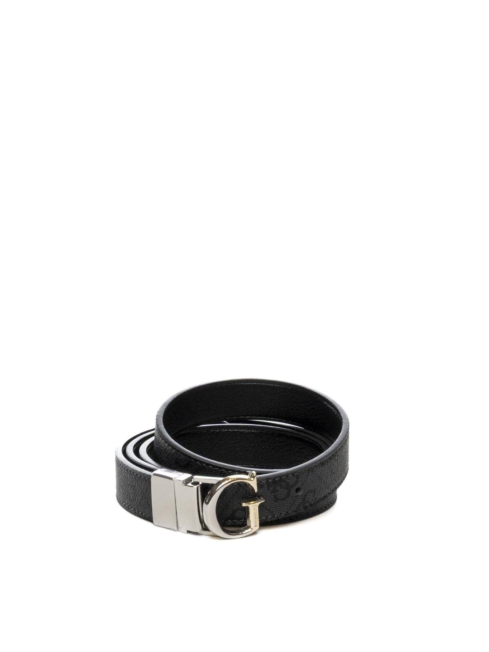 GUESS Cintura pelle nero BW9325 P6115 ADJ-COAL LOGO 